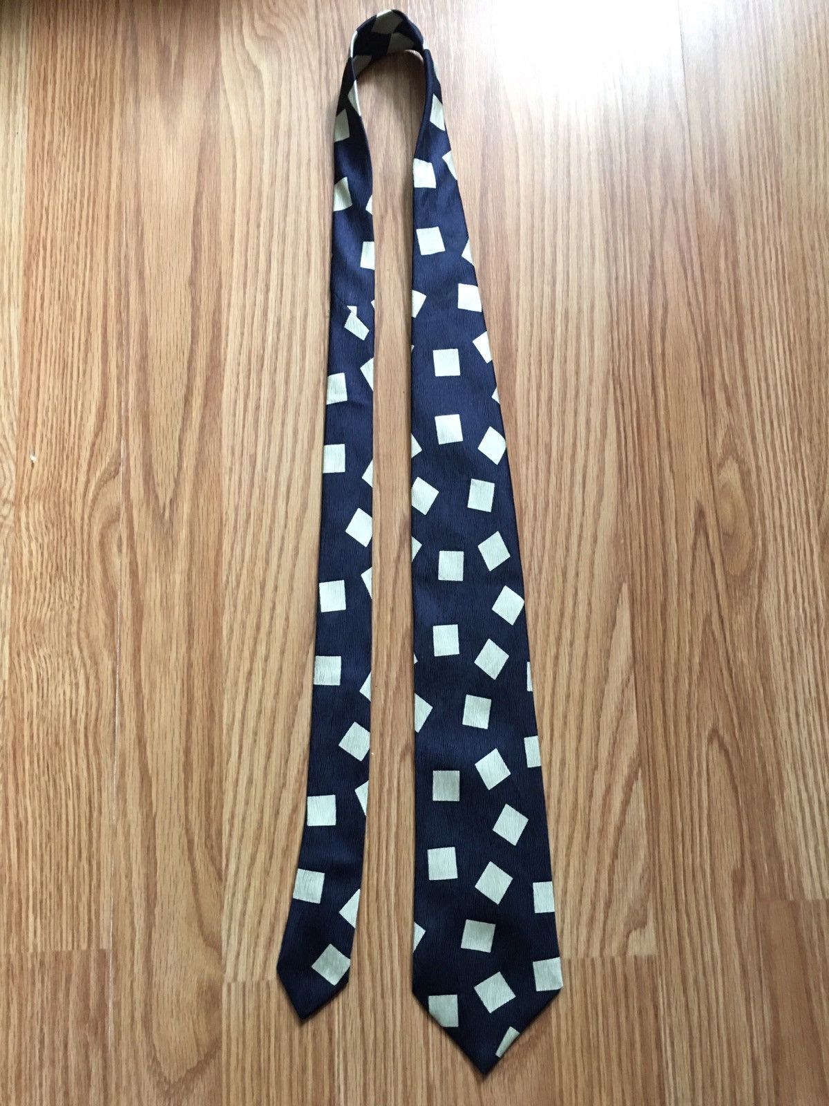Vintage × Yves Saint Laurent Yves Saint Laurent Blue Vintage Designer Silk Mens Neck Tie Size ONE SIZE - 6 Thumbnail