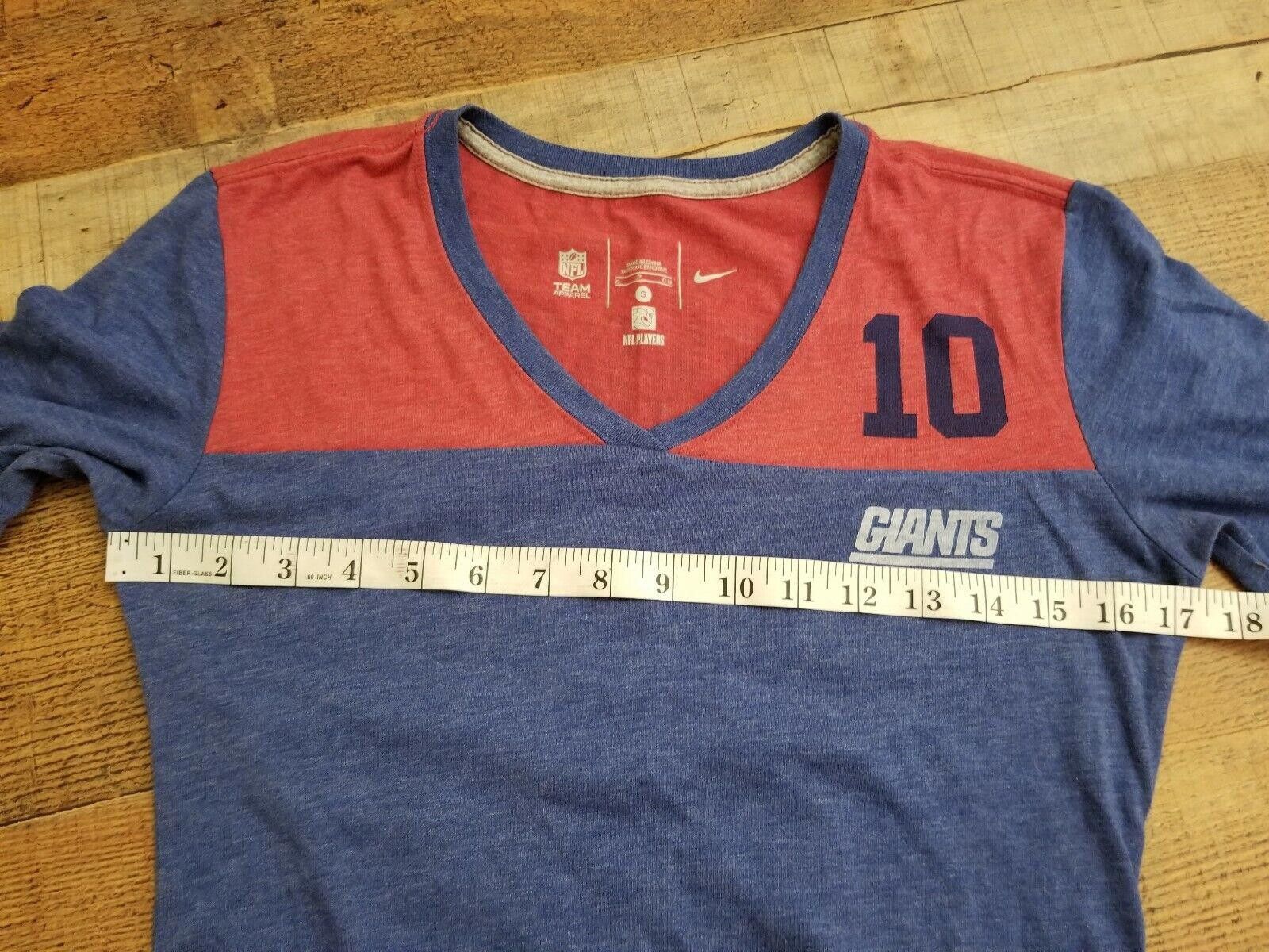 Nike Nike New York Giants Shirt Womens Small Manning V Neck Fit Size ONE SIZE - 5 Thumbnail