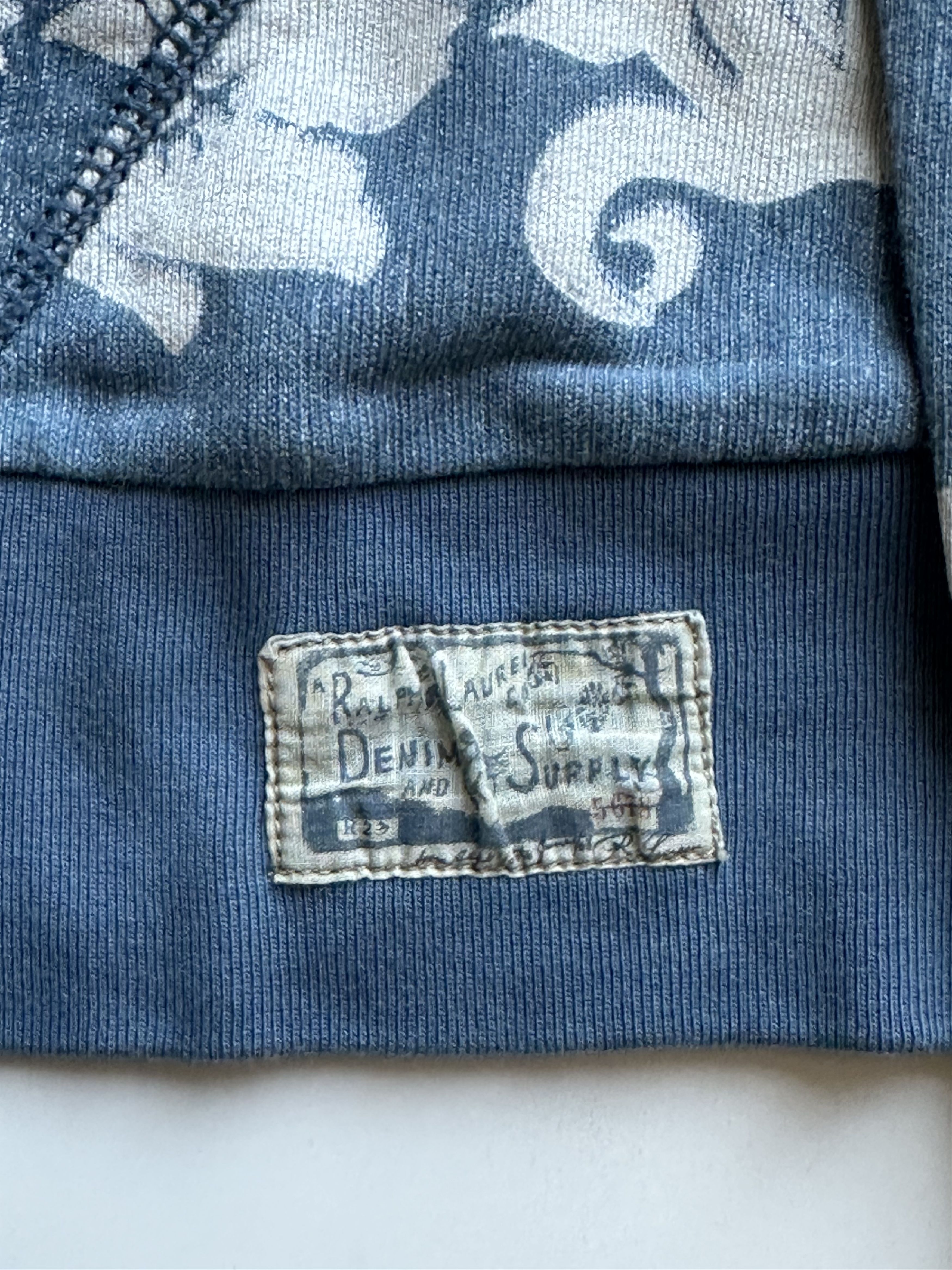 Denim & Supply Ralph Lauren Vintage Denim & Supply RL Floral Cotton Hoodie - Blue - XXL Size US XXL / EU 58 / 5 - 2 Thumbnail