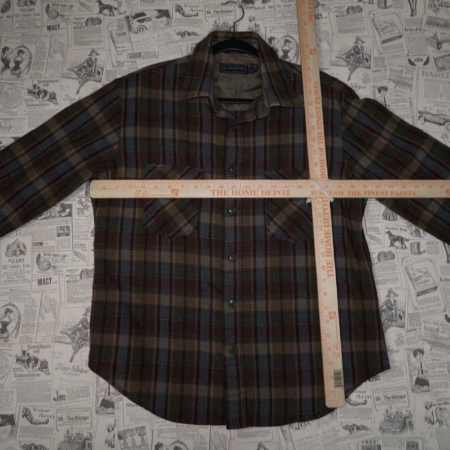 Van Heusen Large - Vintage Y2K Van Heusen plaid brown 1990s button up Size US L / EU 52-54 / 3 - 4 Thumbnail
