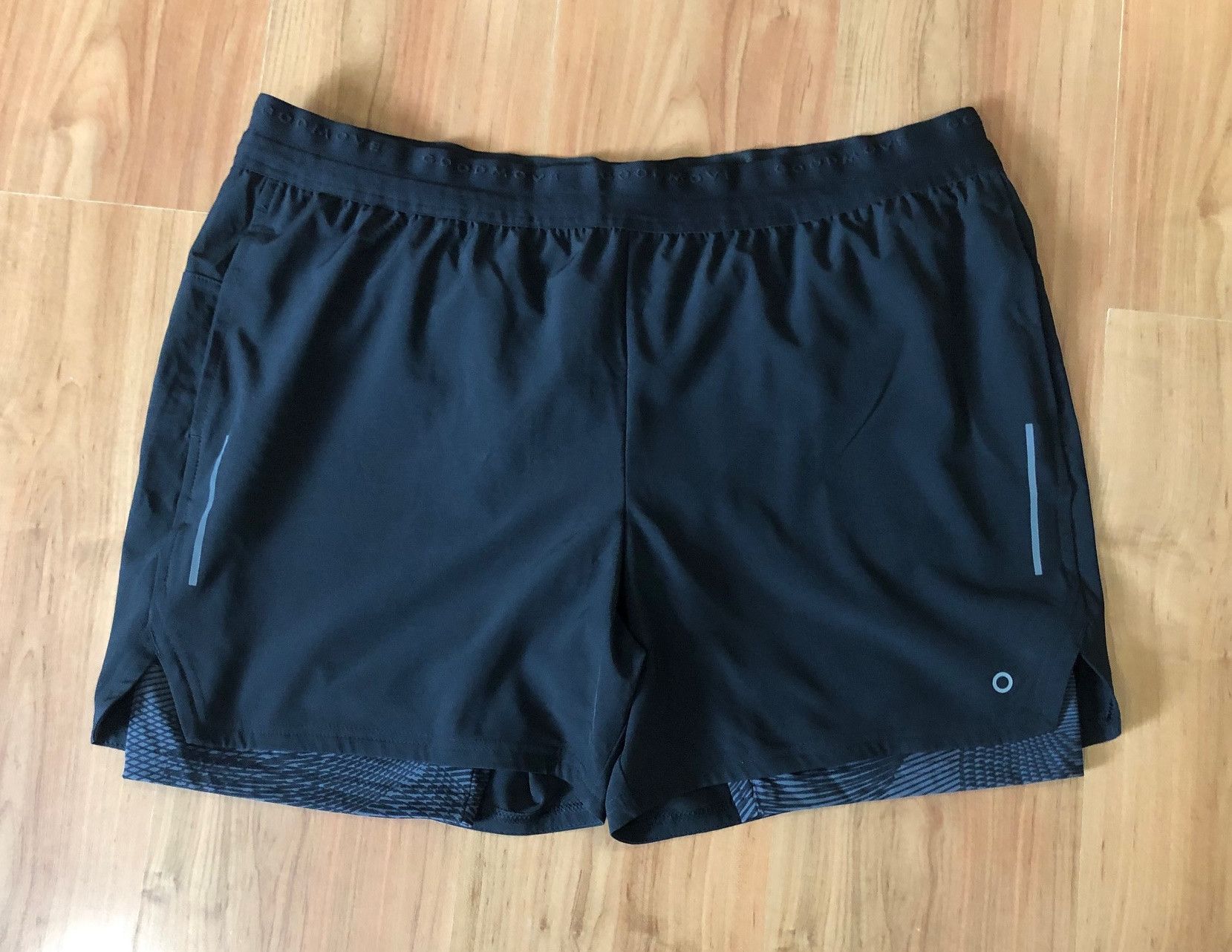 image of Sportswear Men's Sports Running Shorts 2Xl Black Elastic (Size 38)