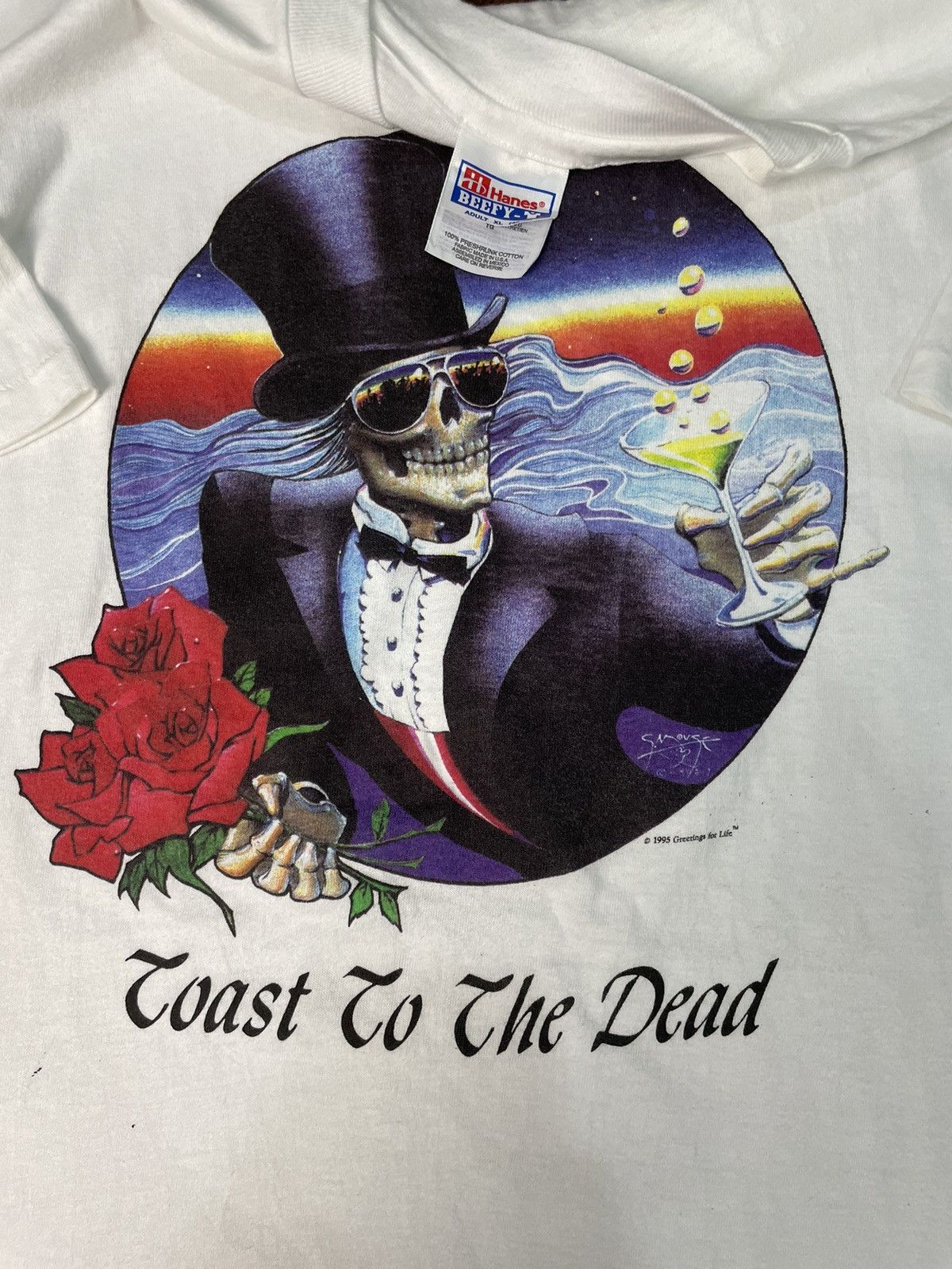 Band Tees × Grateful Dead × Vintage Vintage Grateful Dead Toast To The Dead Shirt Size US XL / EU 56 / 4 - 3 Thumbnail