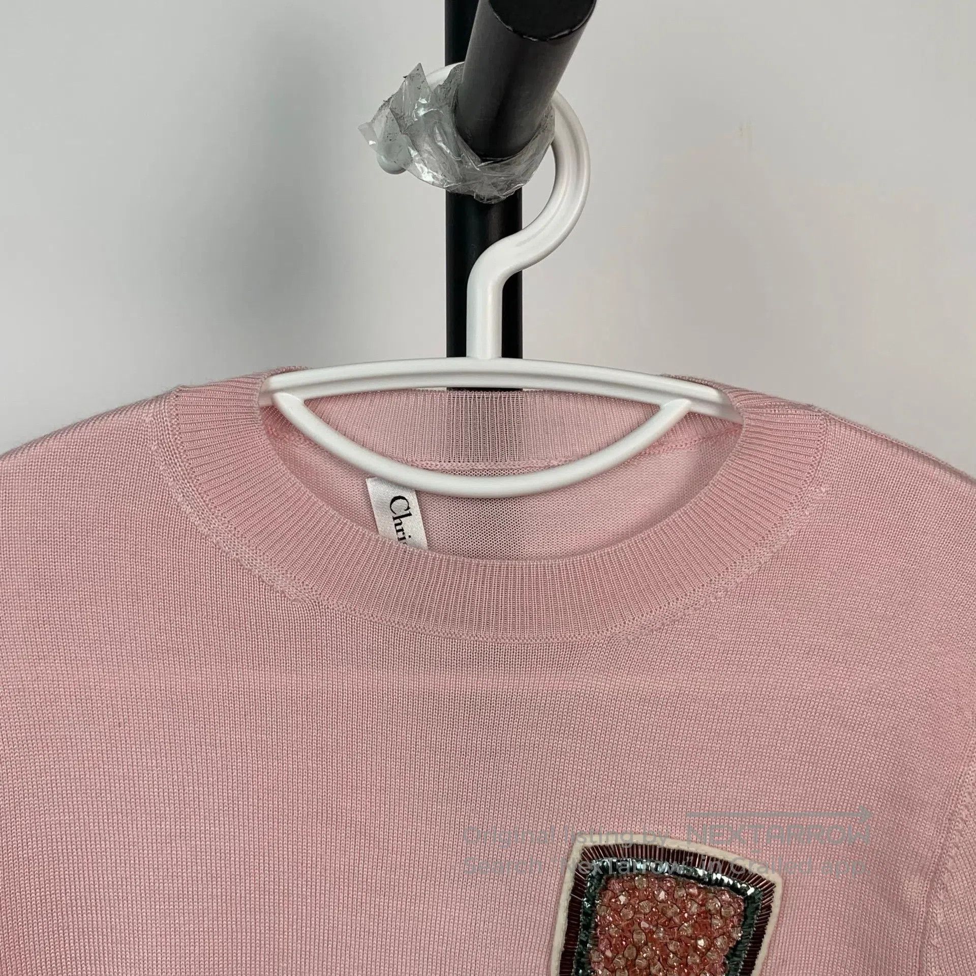 Dior Dior Pink Shield Logo Beaded Logo Round Neck Long Sleeve K Size XS / US 0-2 / IT 36-38 - 3 Thumbnail