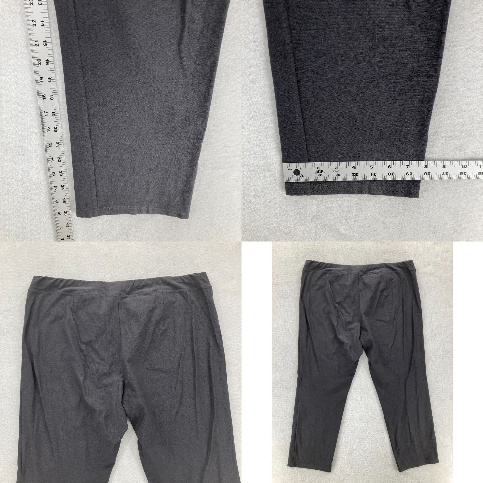 Eileen Fisher Eileen Fisher Pants Women's Plus 1X Gray Stretch Pull On Slim Leg City Preppy Size 40" / US 18 - 8 Thumbnail