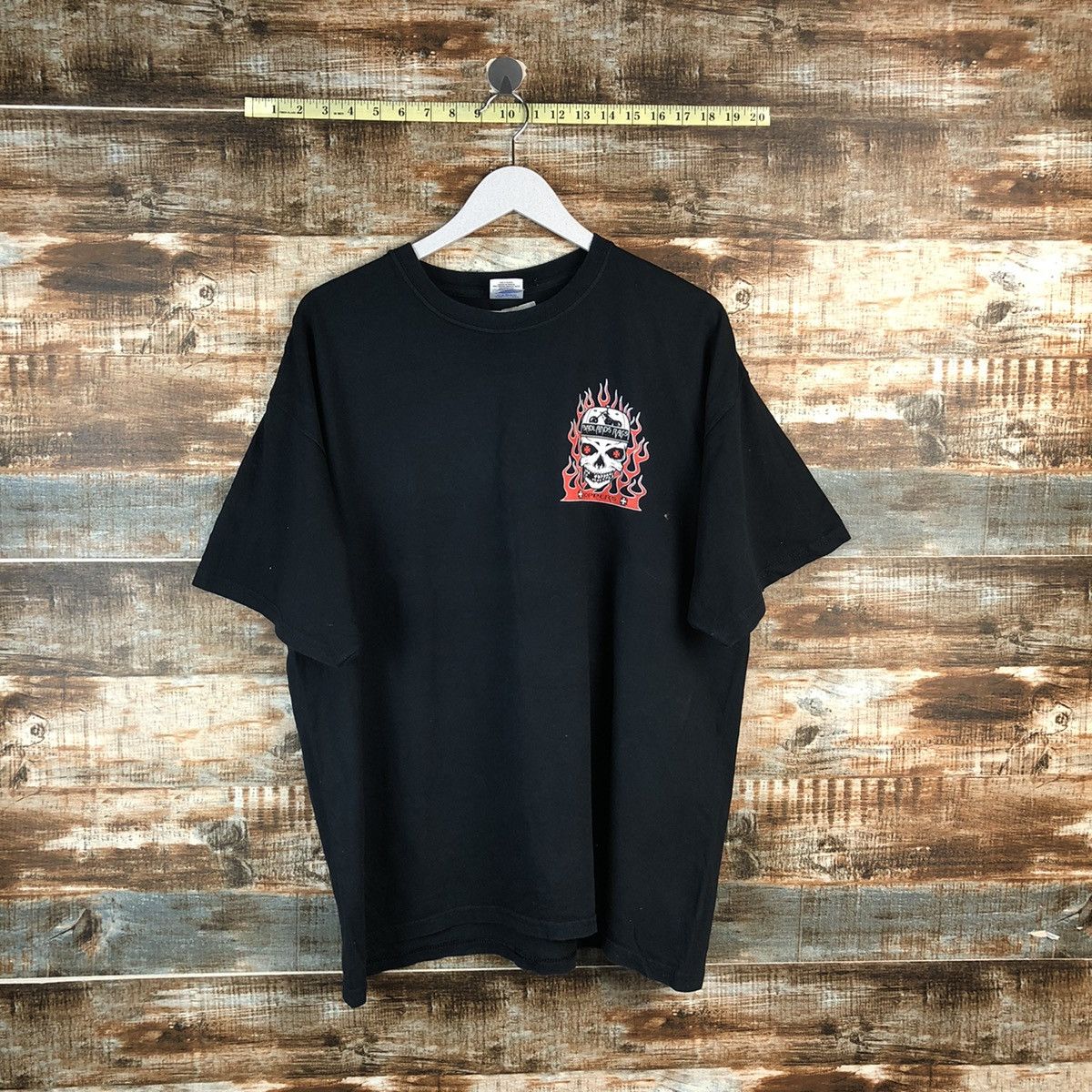 Vintage Badlands skull Dark Blue T-Shirt #A2594 Size US XL / EU 56 / 4 - 5 Thumbnail