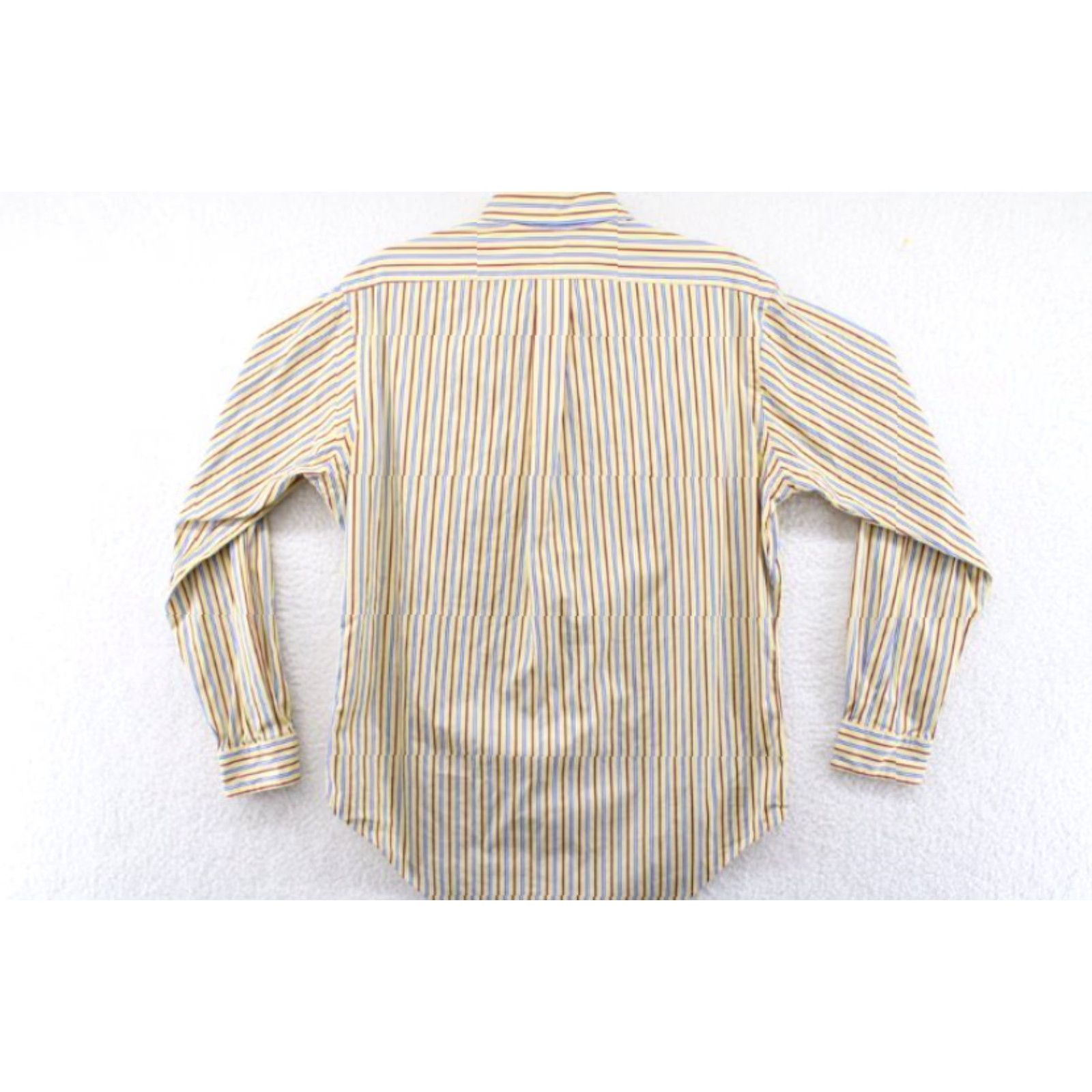 Ralph Lauren VINTAGE Ralph Lauren Classic Fit Long Sleeve Shirt Mens M Yellow Striped Button-Down Casual Dress Shirt Size US M / EU 48-50 / 2 - 2 Thumbnail