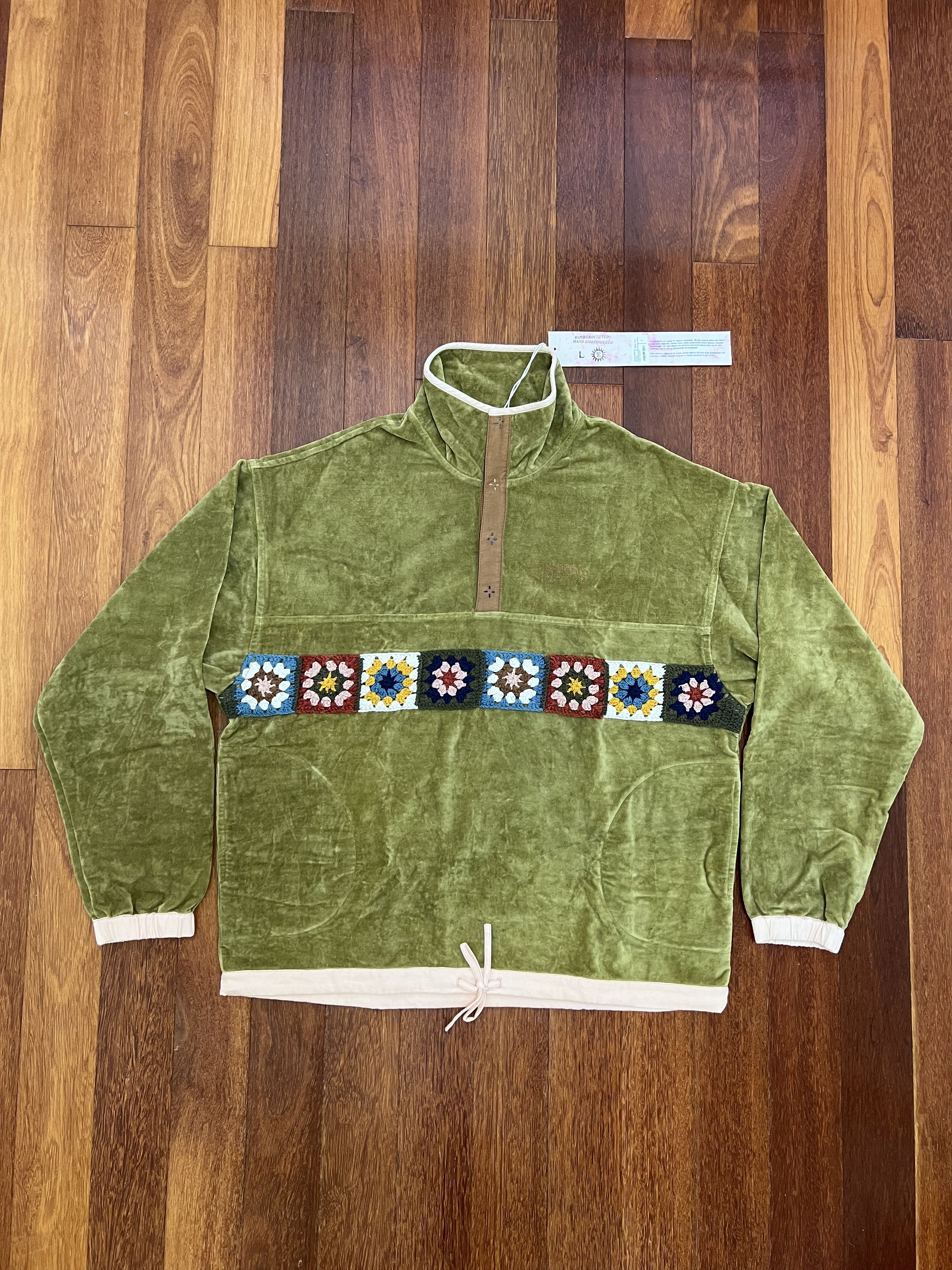Story Mfg. 💚 Story Mfg Store Exclusive Sage Tea Velvet Polite Pullover Size US L / EU 52-54 / 3 - 3 Thumbnail
