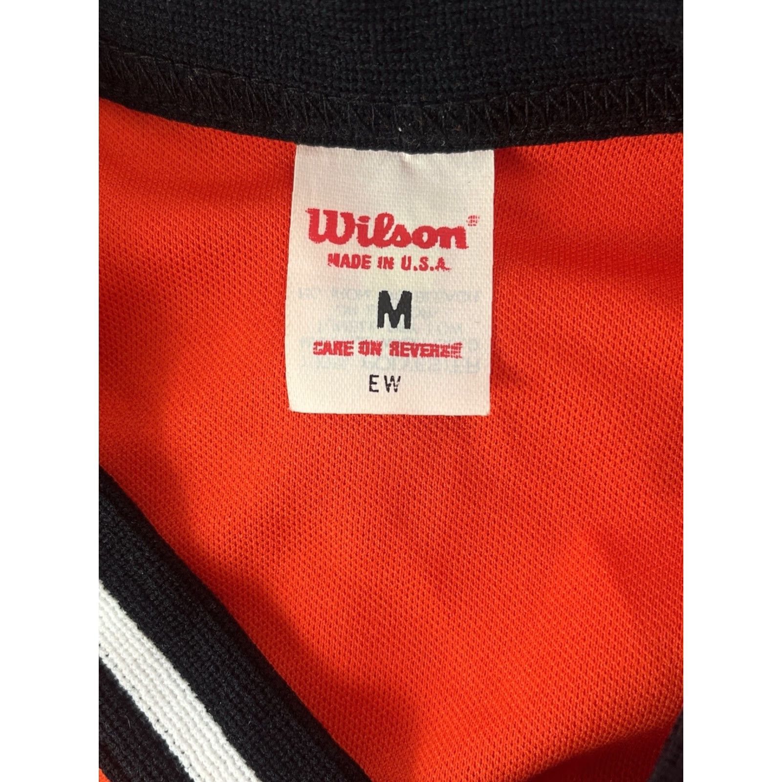 Wilson VINTAGE Wilson T-Shirt Mens Orange 90s V-Neck Short Sleeve NOS NWT Made in USA Baseball Shirt Mens Size M Size US M / EU 48-50 / 2 - 7 Thumbnail