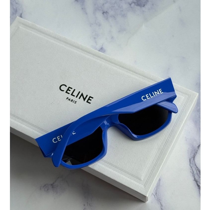 Celine NEW Celine CL40197U Cat Eye Blue Logo Sunglasses Size ONE SIZE - 1 Thumbnail