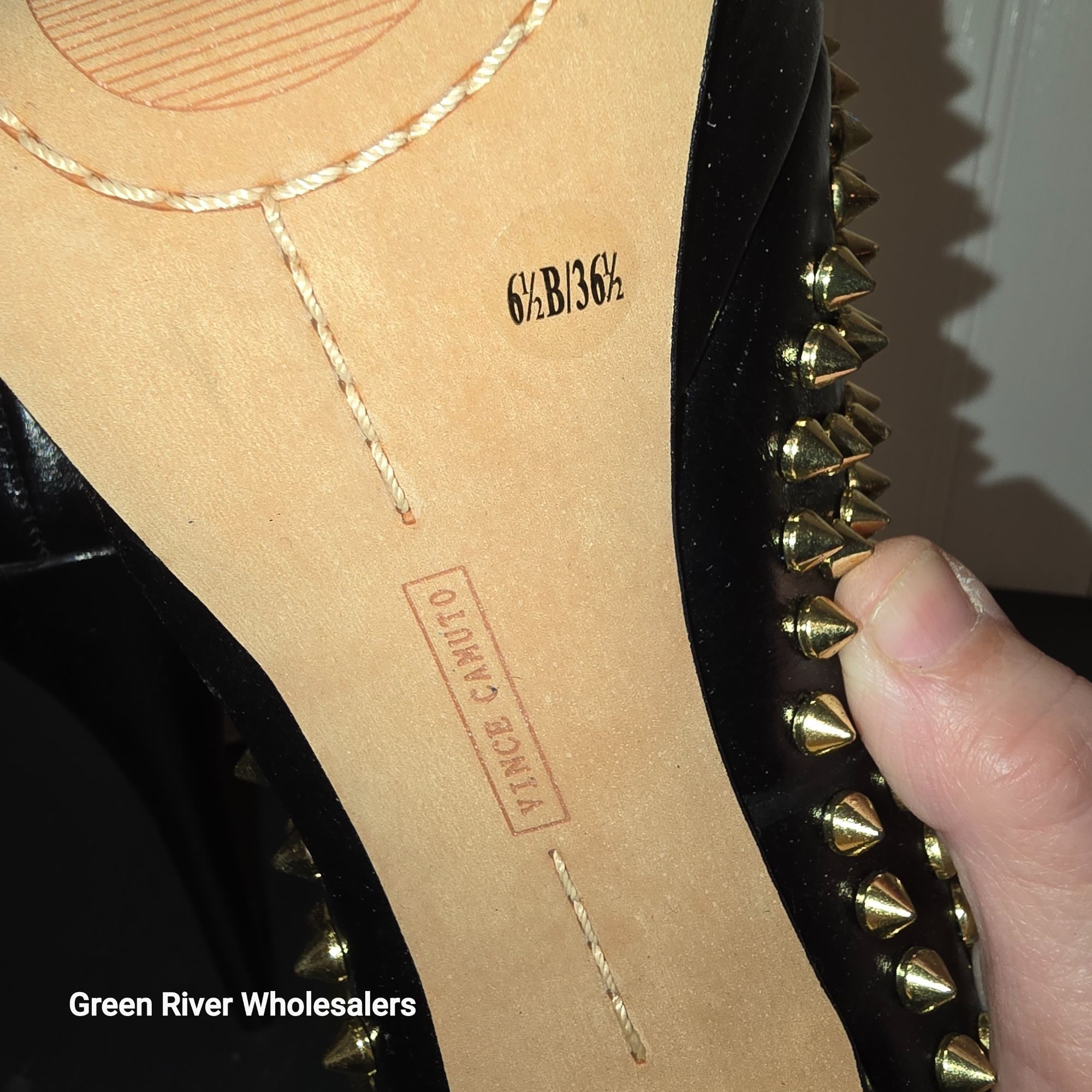 Designer Vince Camuto Madelyn Gold Spike Heels Shoes 6.5 Sexy Hot Rol Size US 6.5 / IT 36.5 - 6 Thumbnail