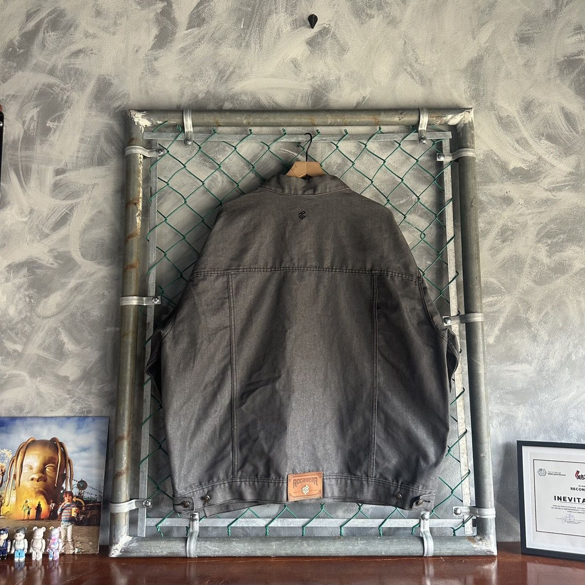 Rocawear Rocawear Jacket Grey Trucker Denim Hip Hop Jay Z Y2K VTG Size US XXL / EU 58 / 5 - 8 Thumbnail