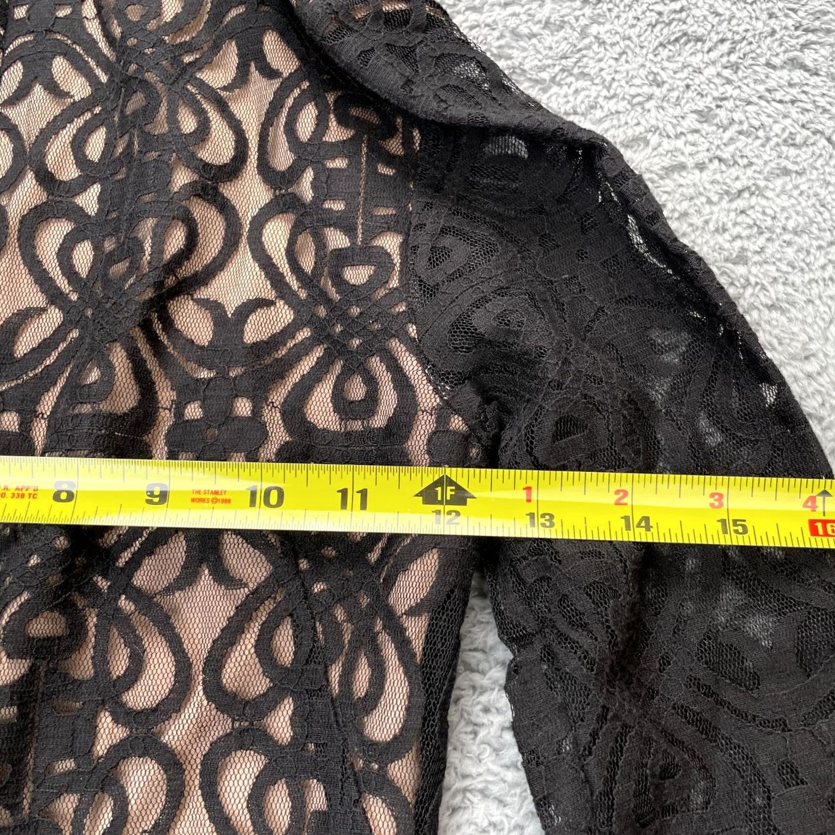 Forever 21 FOREVER 21 Dress Womens Small Black Floral Lace Crochet Overlay Mock Neck Gothic Size S / US 4 / IT 40 - 7 Thumbnail