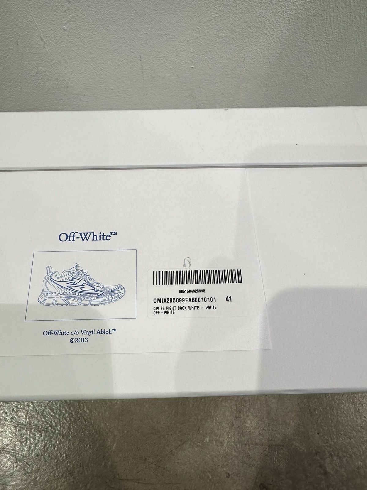 Off-White OFF-WHITE - Be Right Back Sneakers White Size US 8 / EU 41 - 10 Thumbnail