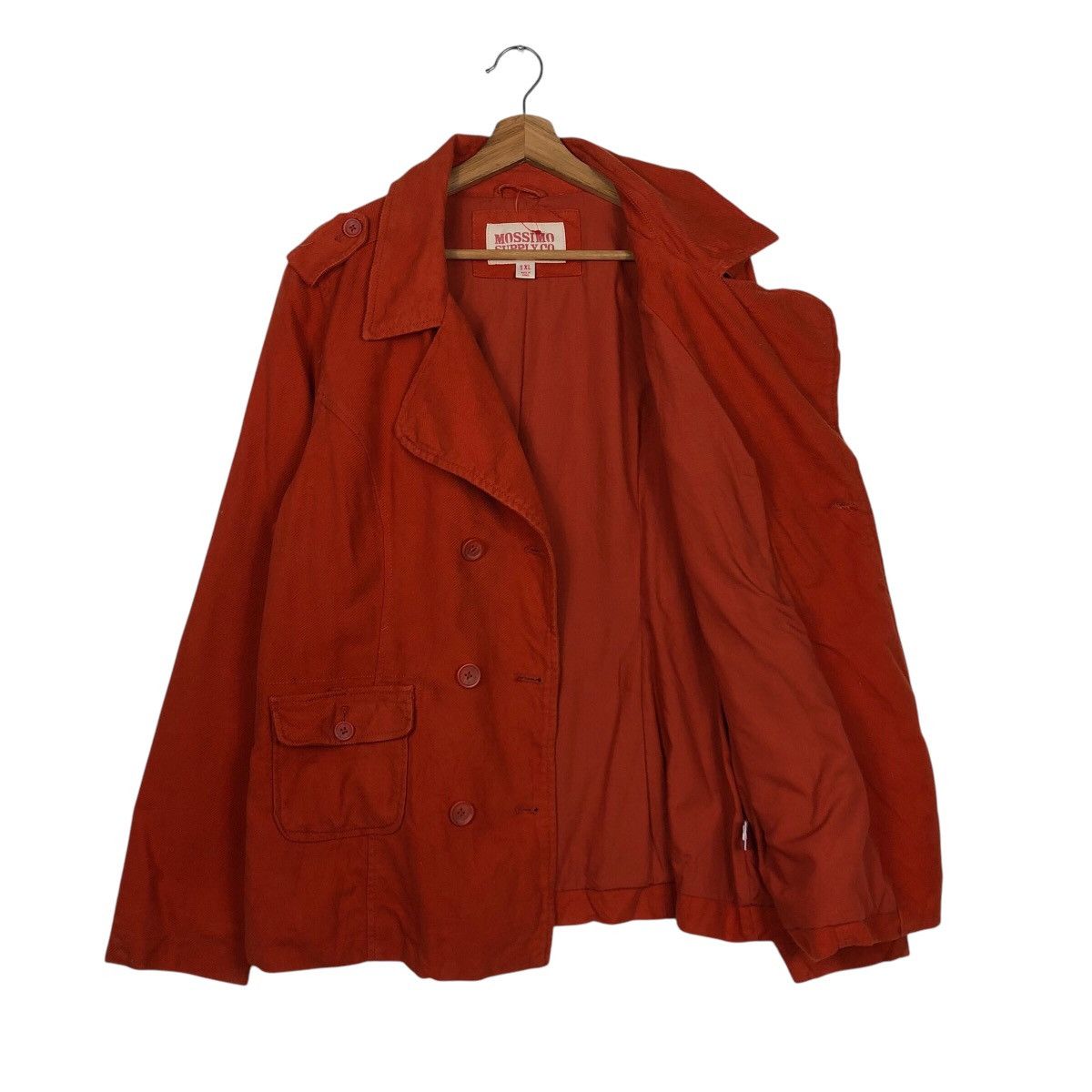 Japanese Brand × Mossimo 📌Rich Red Mossimo Supply Co Bomber Jacket Double Breast Size US XL / EU 56 / 4 - 12 Thumbnail