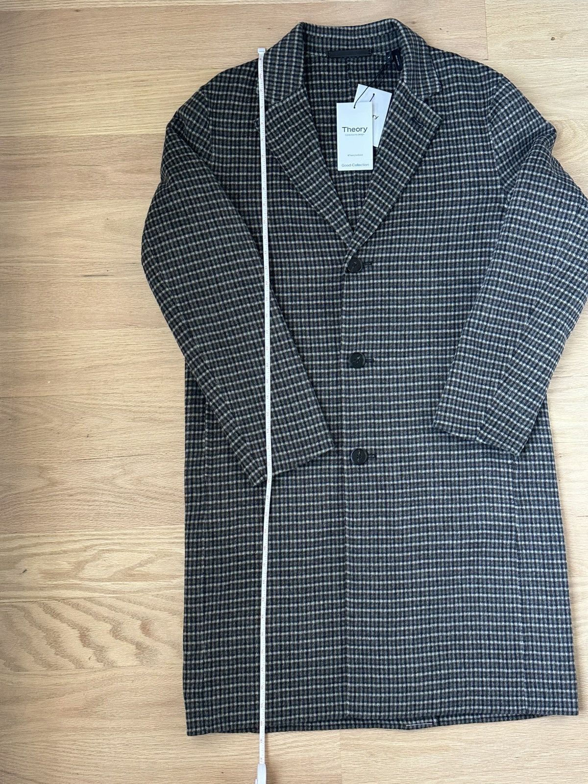 Theory Theory Men’s Gray Suffolk Wool Cashmere Double-Face Overcoat Size US M / EU 48-50 / 2 - 5 Thumbnail