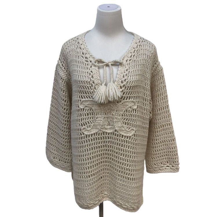 Celine Celine Triomphe Crochet Sweater Size S Size S / US 4 / IT 40 - 1 Thumbnail