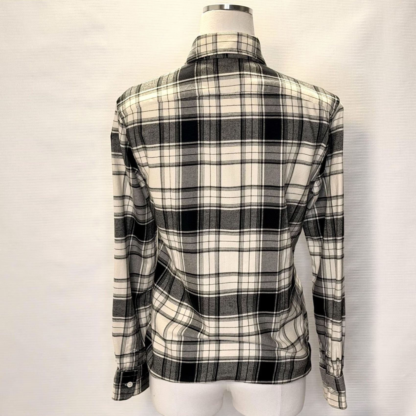 Polo Ralph Lauren Polo Ralph Lauren Shirt Womens Small White Plaid Button-Up Rhinestone Top Size S / US 4 / IT 40 - 4 Thumbnail