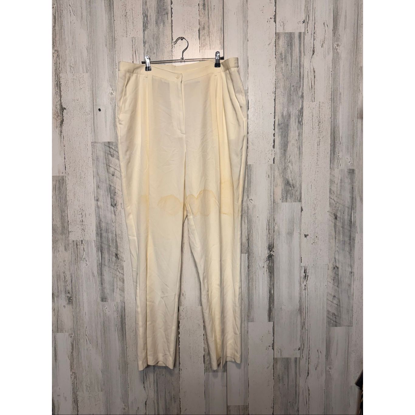 Other Liz Baker Tall Cream Dress Pants Women’s 20T High Rise Strai Size 34" / US 12 / IT 48 - 2 Thumbnail