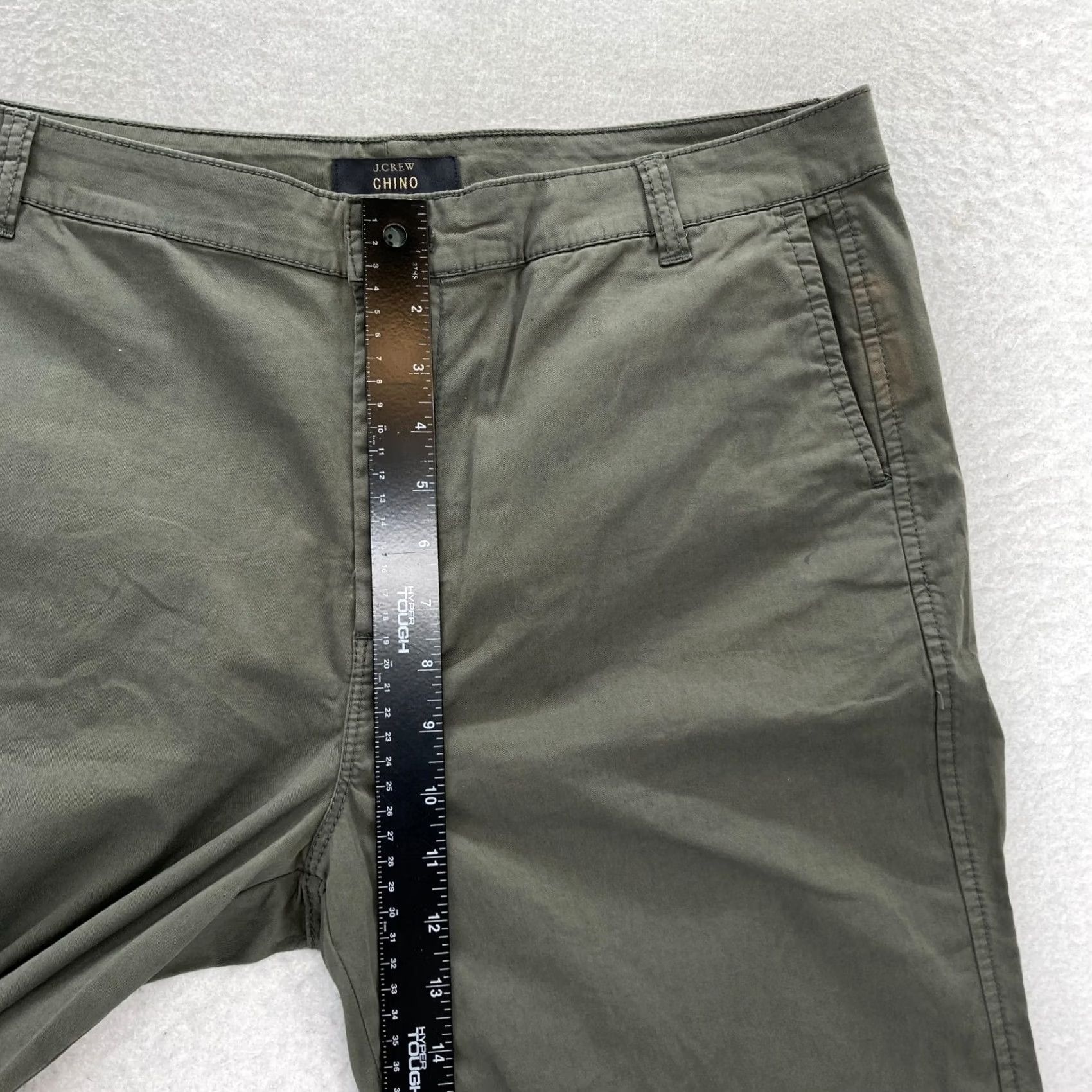 J.Crew J.Crew Chino Pants Women's 32P Petite Green Stretch Fabric Straight High Rise Pants Size 24" / US 00 / IT 34 - 7 Thumbnail