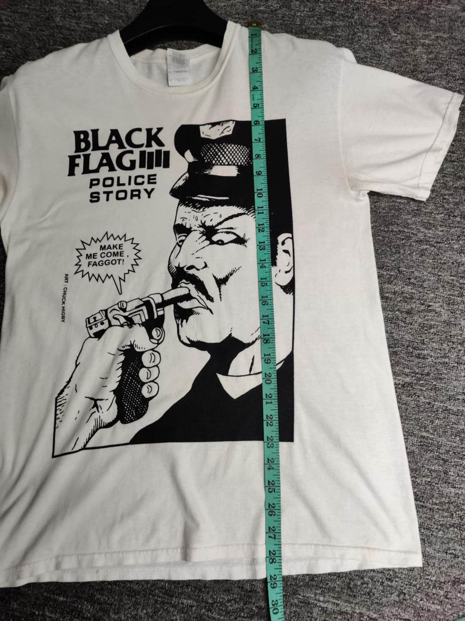 Band Tees Vintage Black Flag Police Story Band Tee Tshirt Size US M / EU 48-50 / 2 - 10 Thumbnail