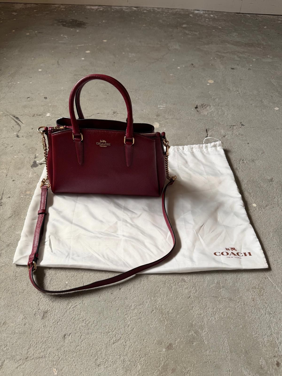 Coach Coach 2Way Sage Carryall Shoulder Bag Ruby Red Size ONE SIZE - 1 Thumbnail
