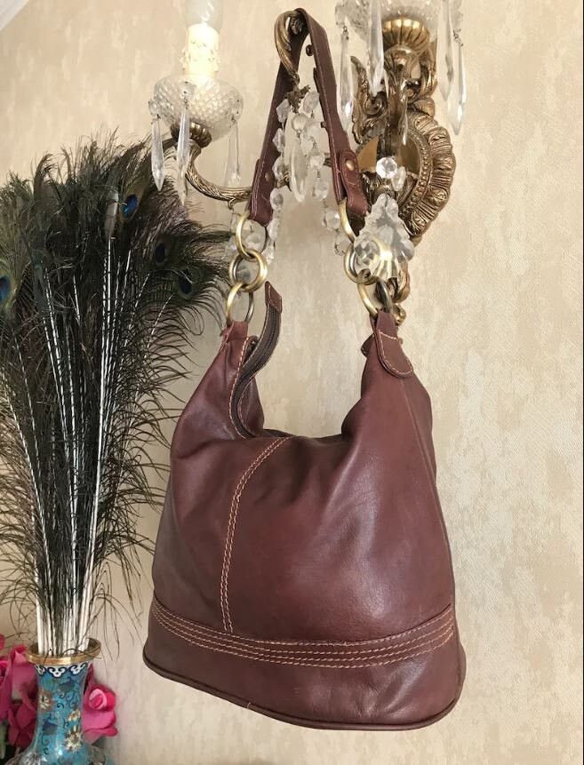 Other 2000s Vintage Brown Soft Leather Bag by Nova Leather Size ONE SIZE - 2 Thumbnail