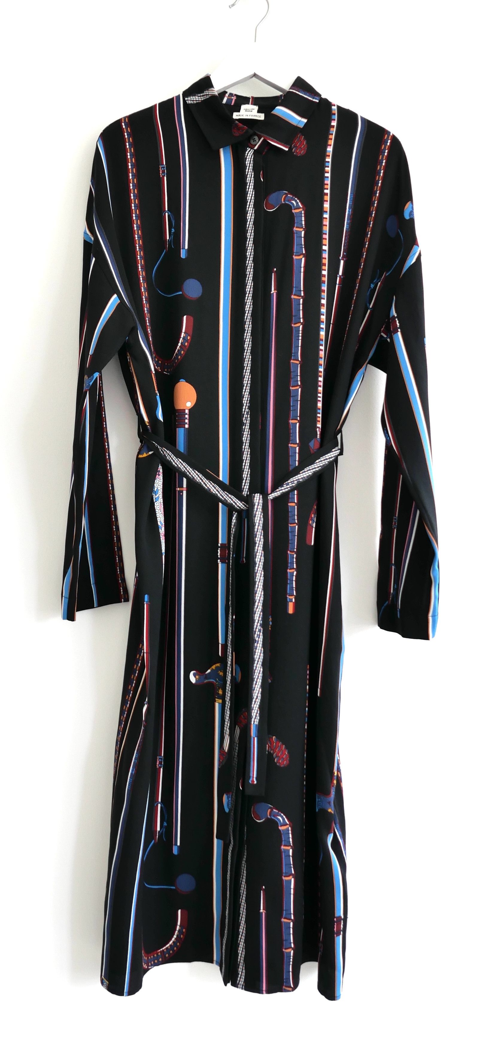 Hermes Hermes Fall 2012 Les Cannes Print Twillaine Silk Shirt Dress Size XS / US 0-2 / IT 36-38 - 1 Thumbnail