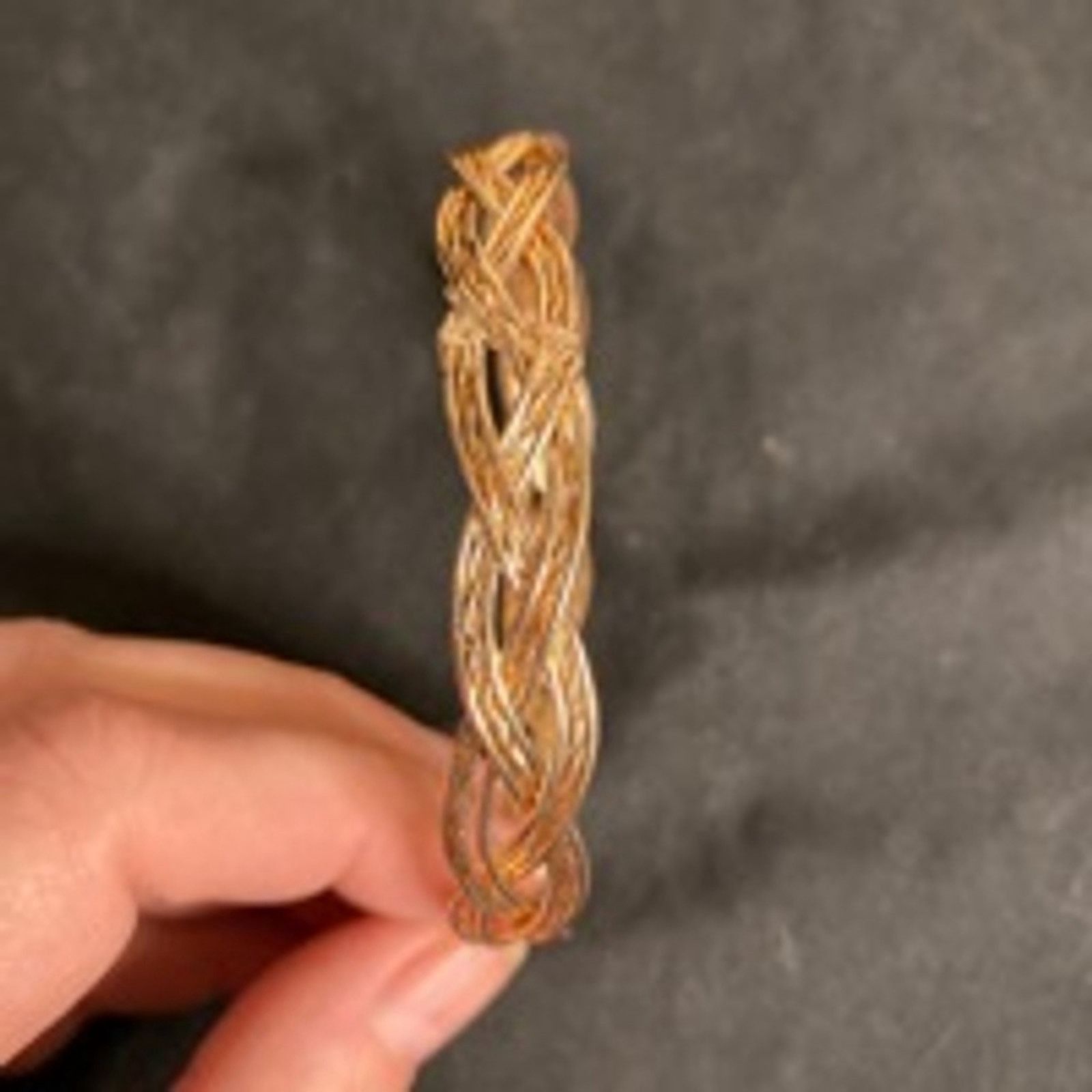 Handmade Handmade Brass Bangle Bracelet Gold Tone Boho Jewelry Size ONE SIZE - 3 Thumbnail