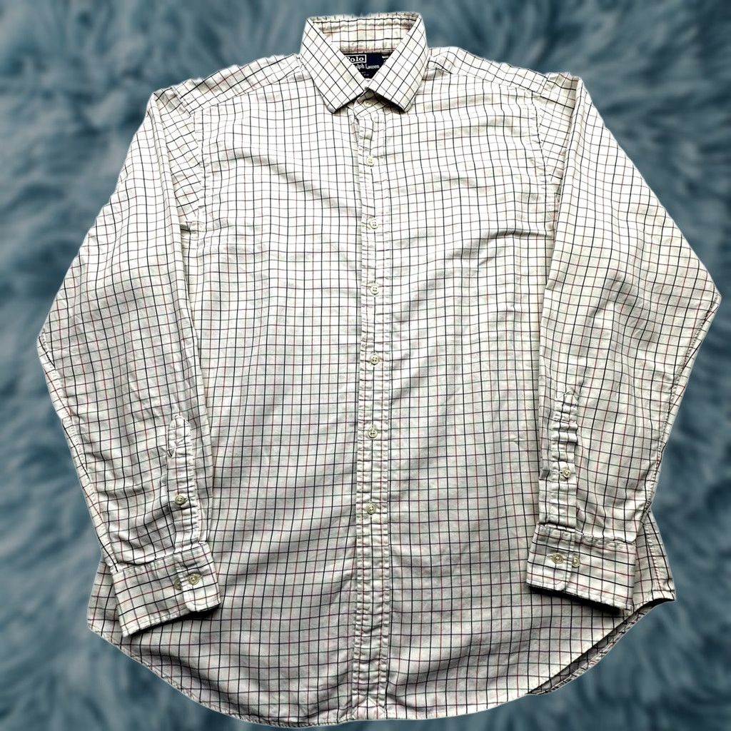 Polo Ralph Lauren VINTAGE Polo Ralph Lauren Regent Classic Fit Long Sleeve Button Shirt Mens L Size US L / EU 52-54 / 3 - 1 Thumbnail