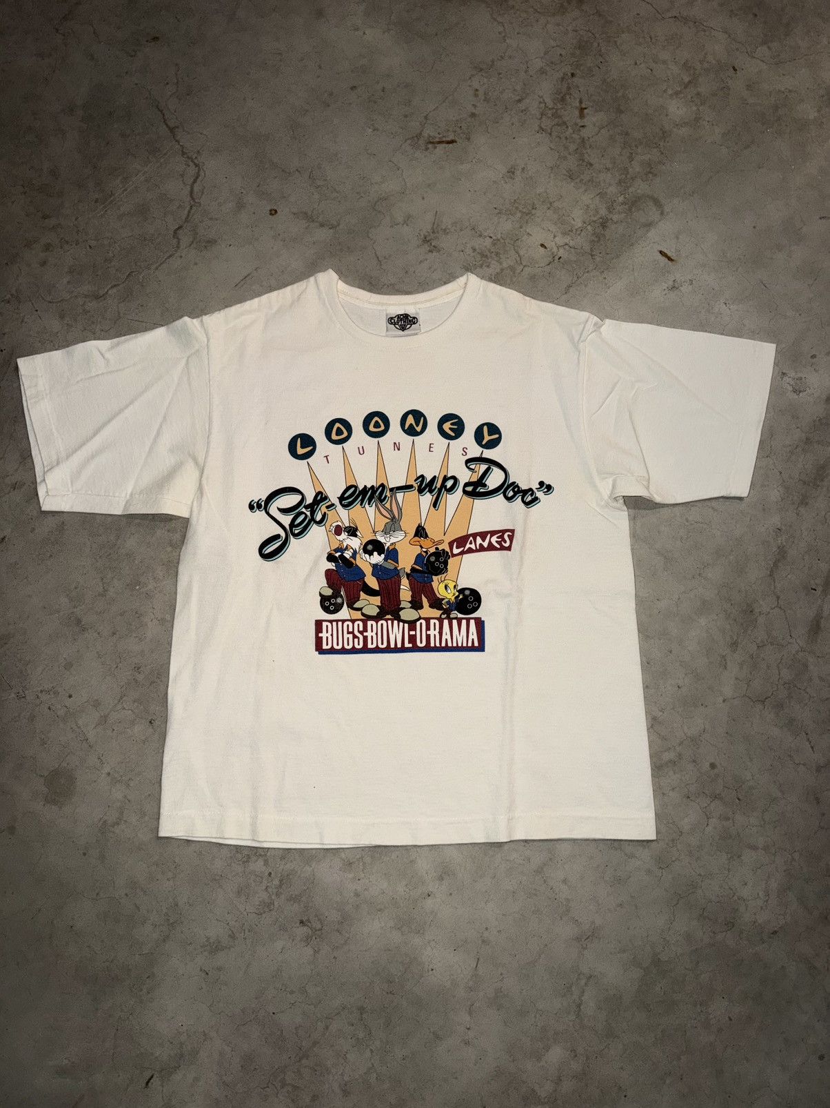 Acme Clothing Vintage 90s Acme Clothing Looney Tunes Bugs Bowl O Rama Tee Size US M / EU 48-50 / 2 - 1 Thumbnail