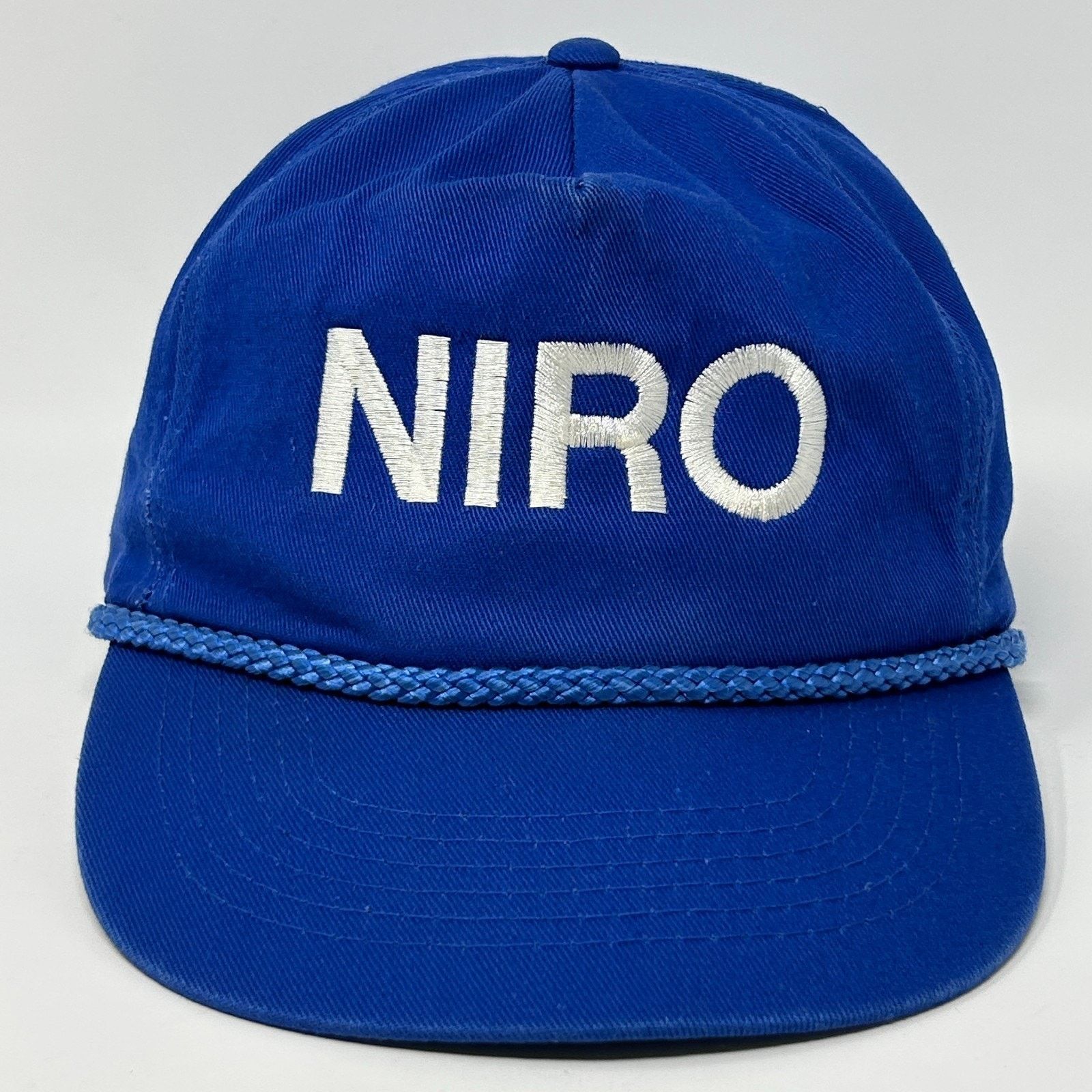 Vintage Vintage Niro Hat Cap Blue 90s 5 Panel A-Frame Snapback Rope Size ONE SIZE - 10 Thumbnail