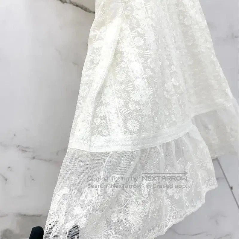Dior Dior White Cotton Blend Short Sleeve Dress . Size M / US 6-8 / IT 42-44 - 4 Thumbnail