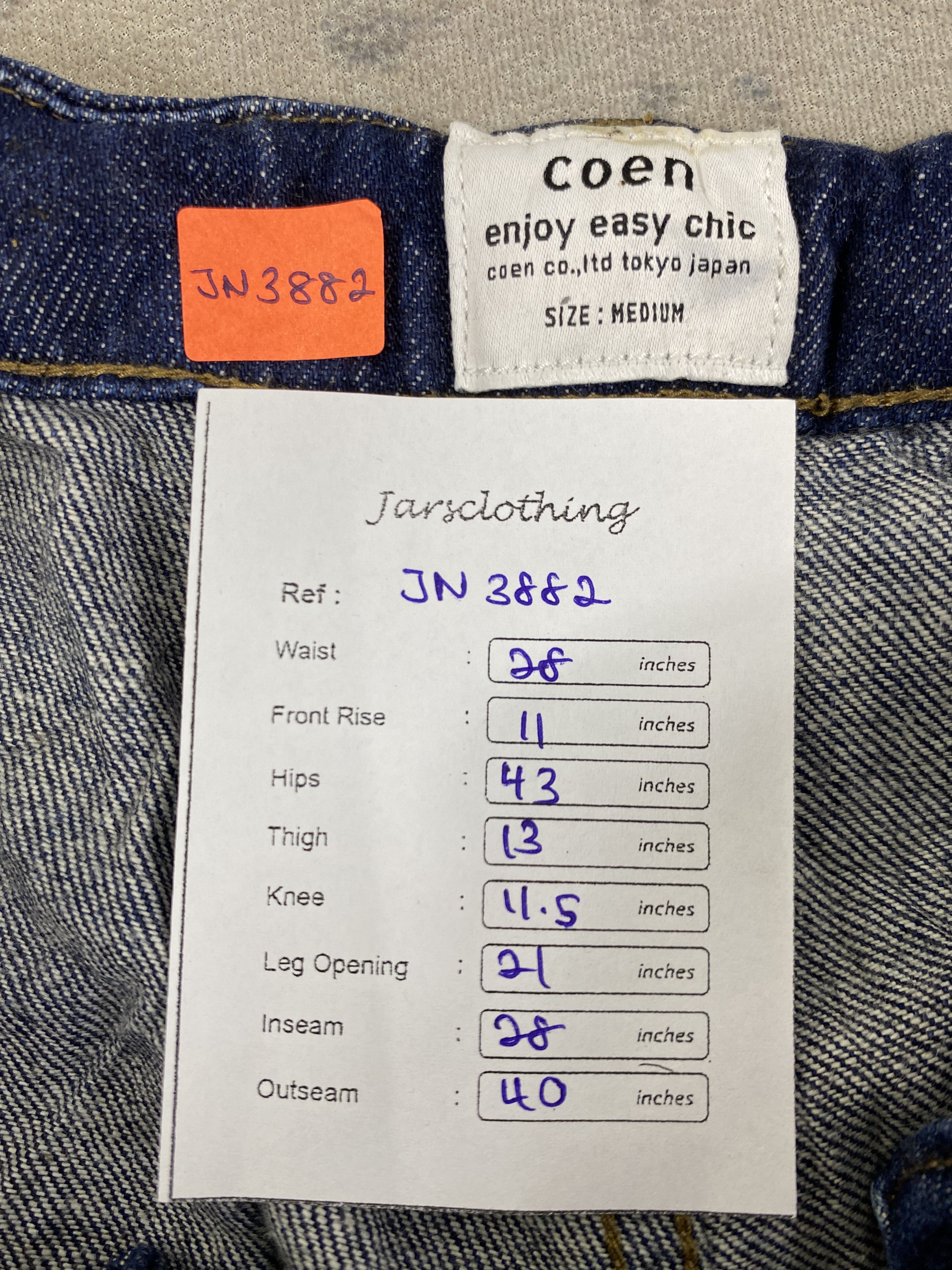 Yohji Yamamoto Vintage Baggy yohji yamamoto style Jeans 28x28 Denim- JN3882 Size US 28 / EU 44 - 8 Thumbnail