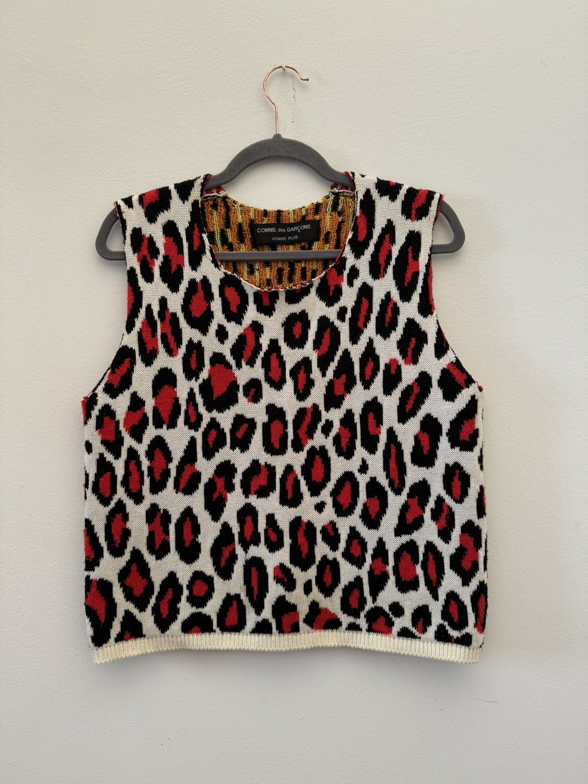 Comme des Garcons Homme Plus COMME DES GARÇONS HOMME PLUS double sided leopard tank top Size US S / EU 44-46 / 1 - 2 Thumbnail