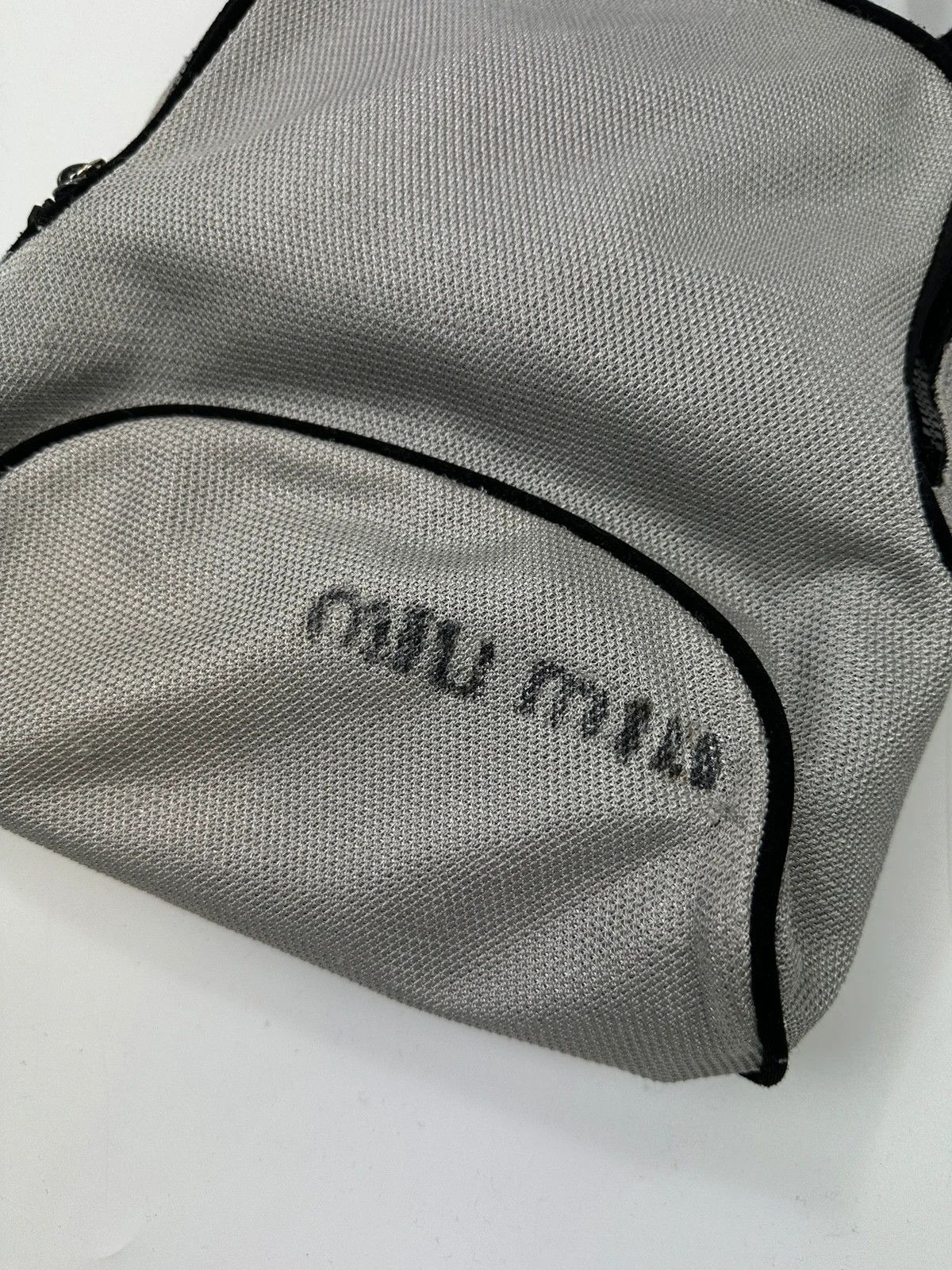 Miu Miu Miu Miu SS99 Grey Mesh 2in1 Chest Bag Backpack Size ONE SIZE - 14 Thumbnail