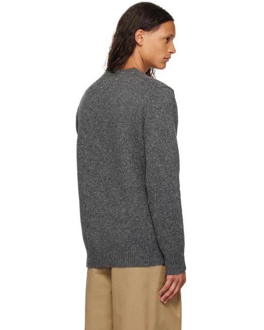 Maison Margiela o1s22i1n1024 Shetland Wool Pullover Sweater in Grey Size US M / EU 48-50 / 2 - 3 Thumbnail