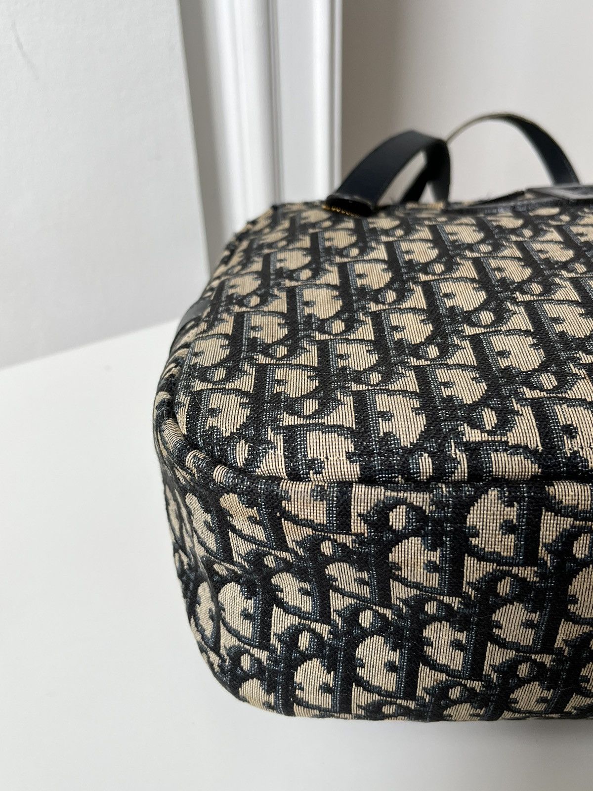 Christian Dior Monsieur Christian Dior Monogram CD Logo Navy / Beige bag 1980s’ Size ONE SIZE - 12 Thumbnail