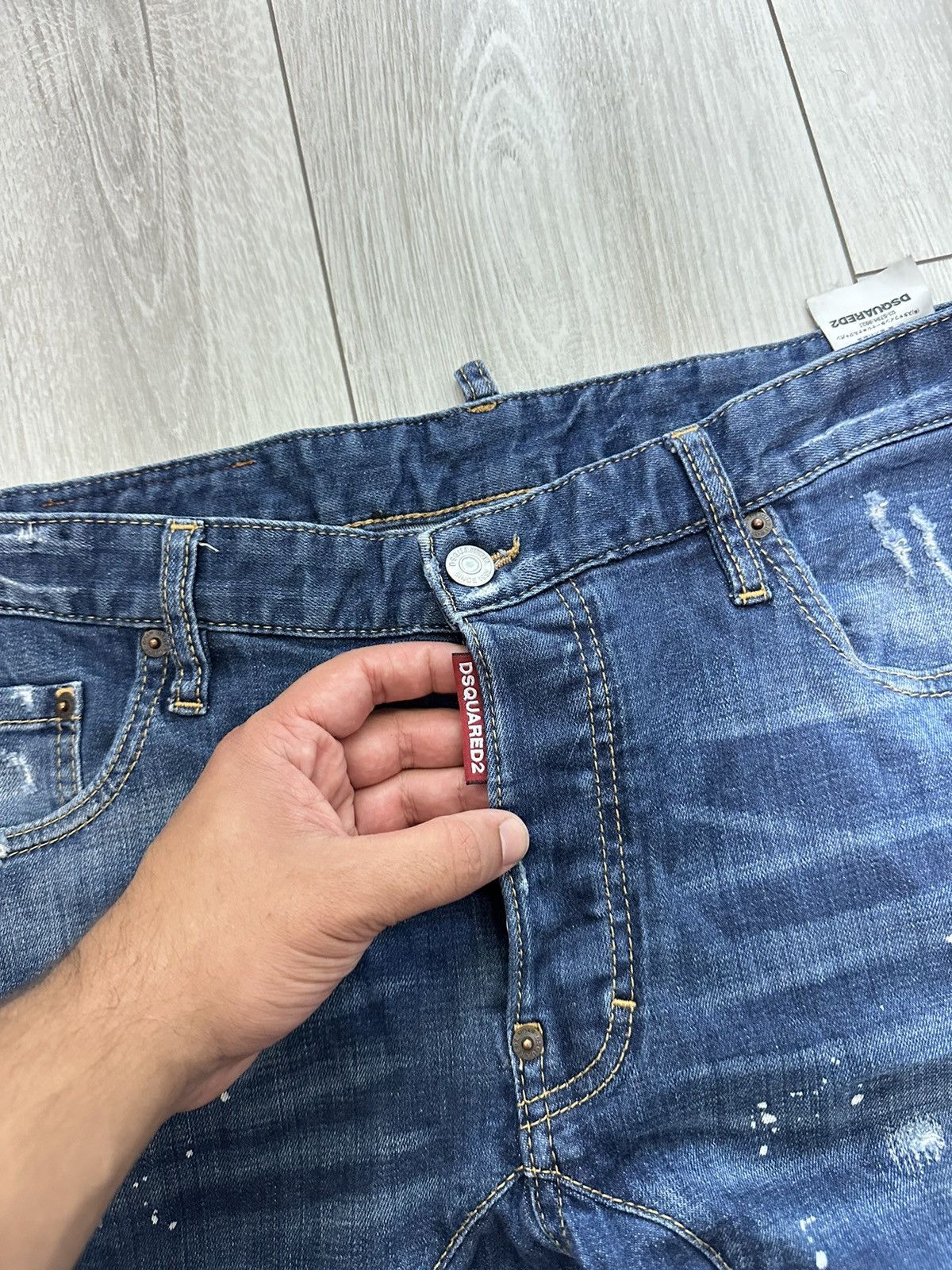 Dsquared2 Dsquared2 Tidy Biker Distressed Denim Jeans Pants (A033) Size US 34 / EU 50 - 8 Thumbnail