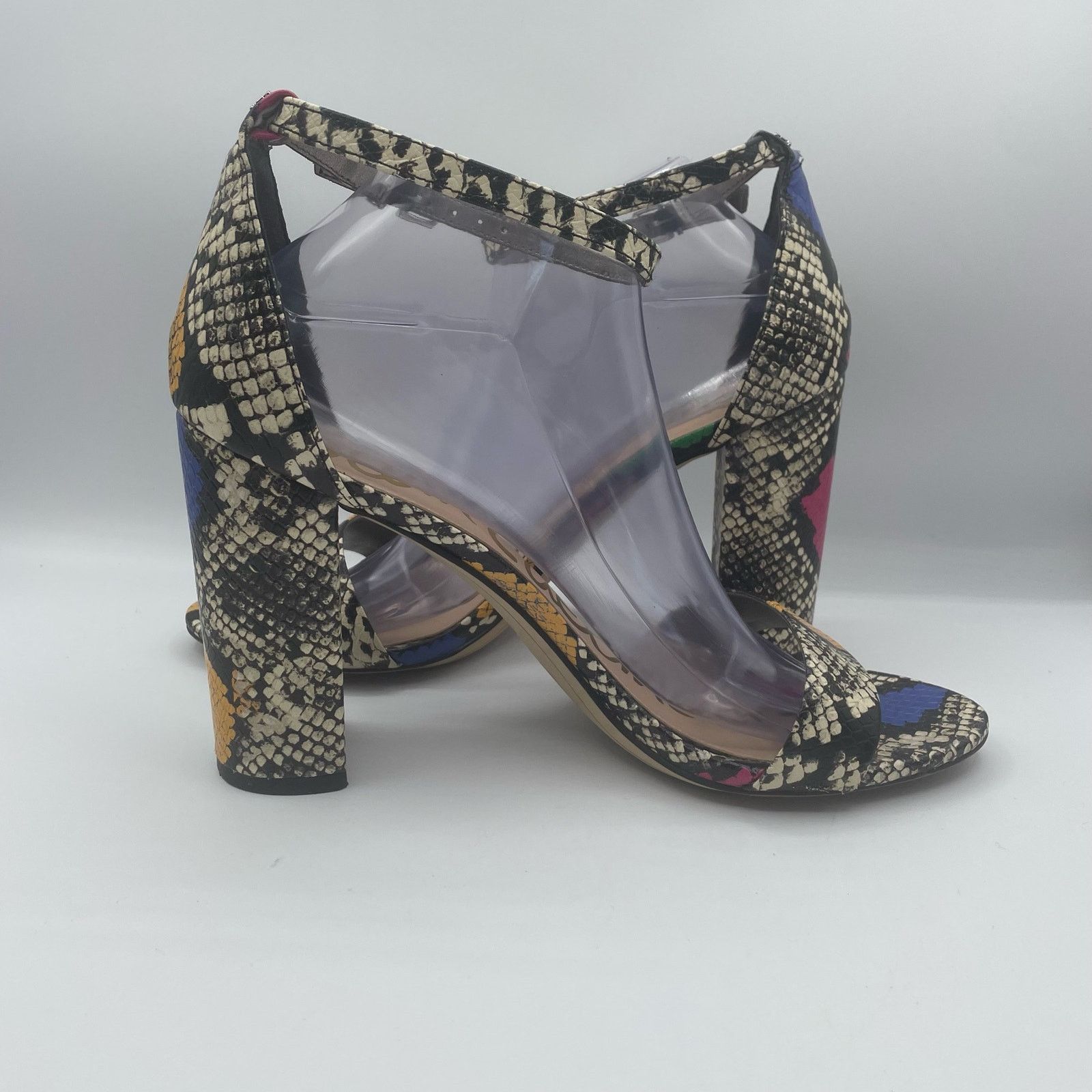 Sam Edelman Sam Edelman Yaro Block Heels Snake Multicolor 10.5 Size US 10.5 / IT 40.5 - 5 Thumbnail