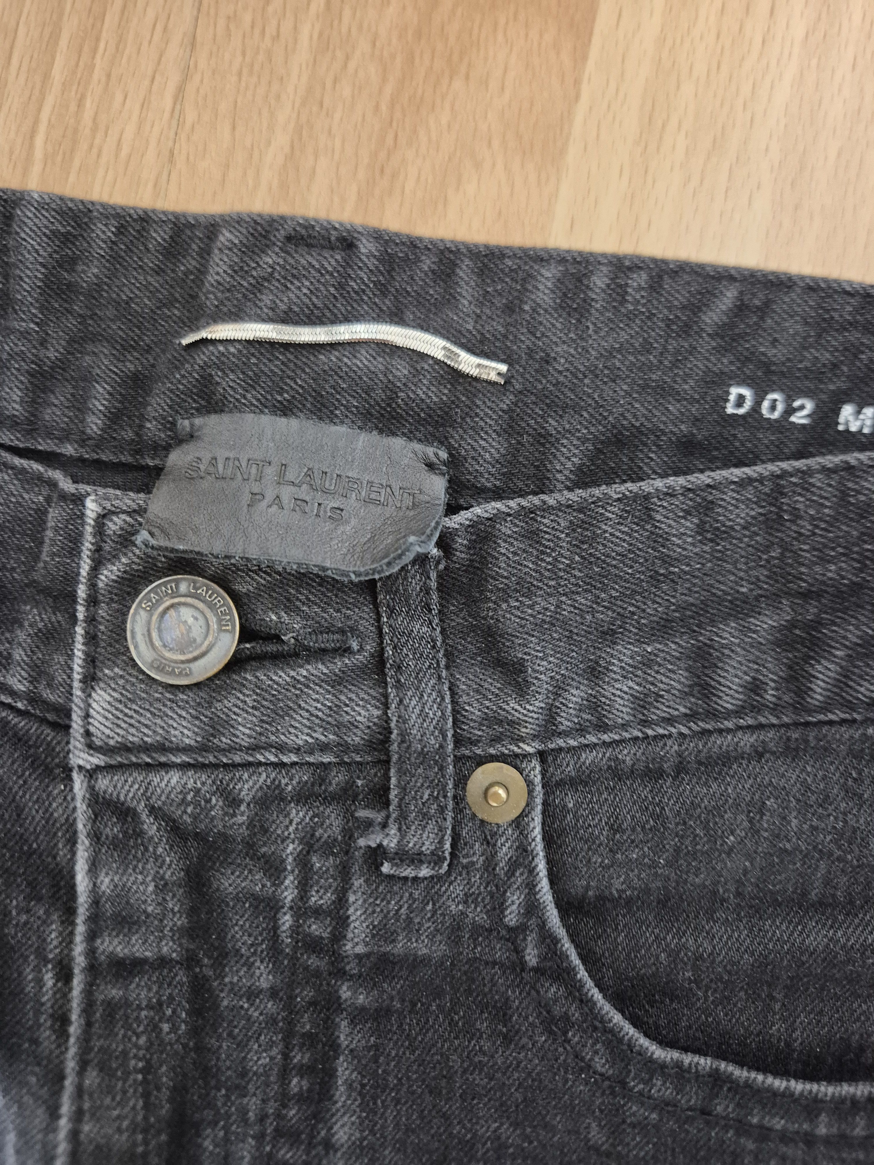 Saint Laurent Paris Saint Lauren 2015 Knee Slit Denim by Hedi Slimane Size US 26 / EU 42 - 2 Thumbnail