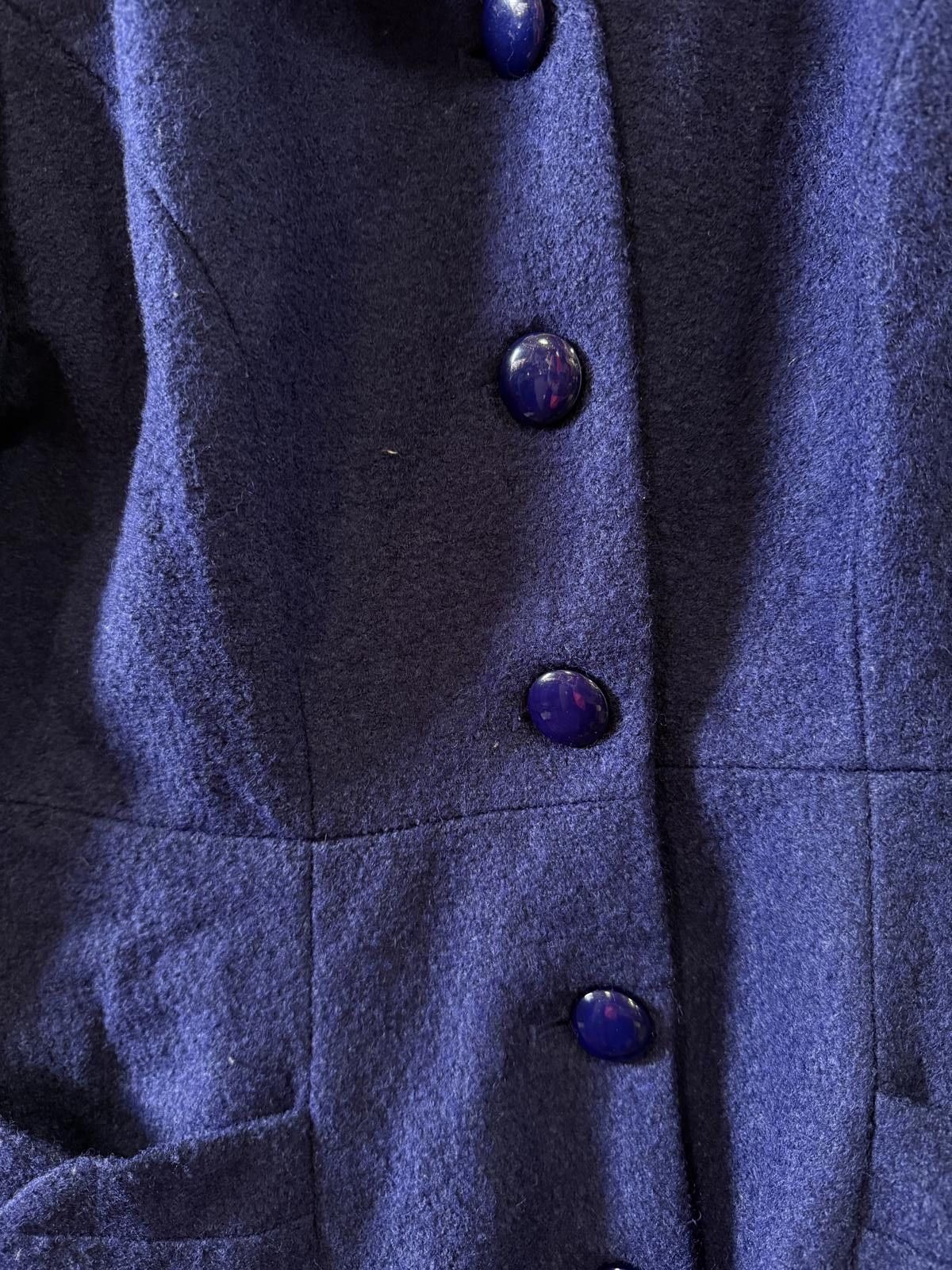 Designer Collectif Vintage Purple Wool Coat, UK Size 14 Size XL / US 12-14 / IT 48-50 - 4 Thumbnail