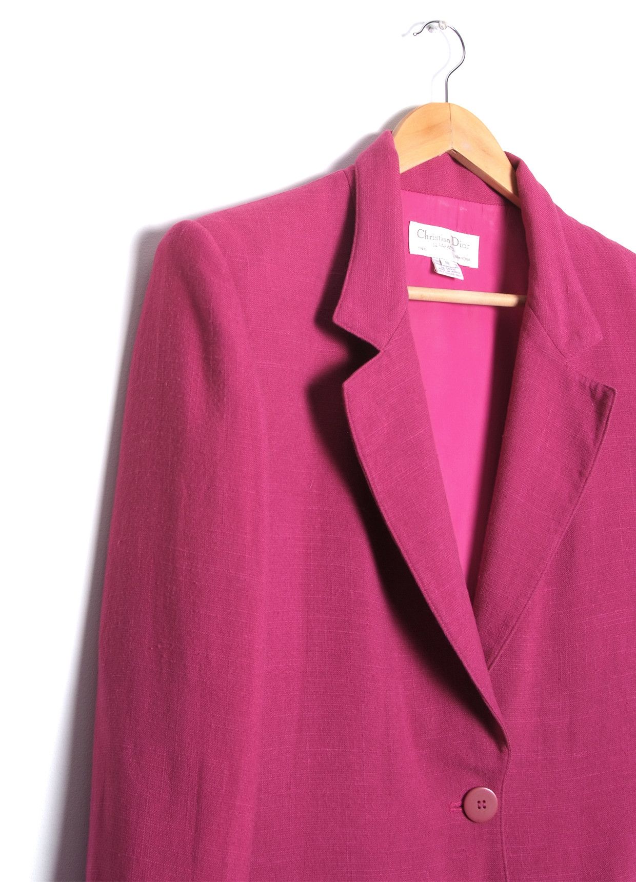 Dior Vintage Christian Dior Crimson Pink Blazer Jacket Size L / US 10 / IT 46 - 4 Thumbnail