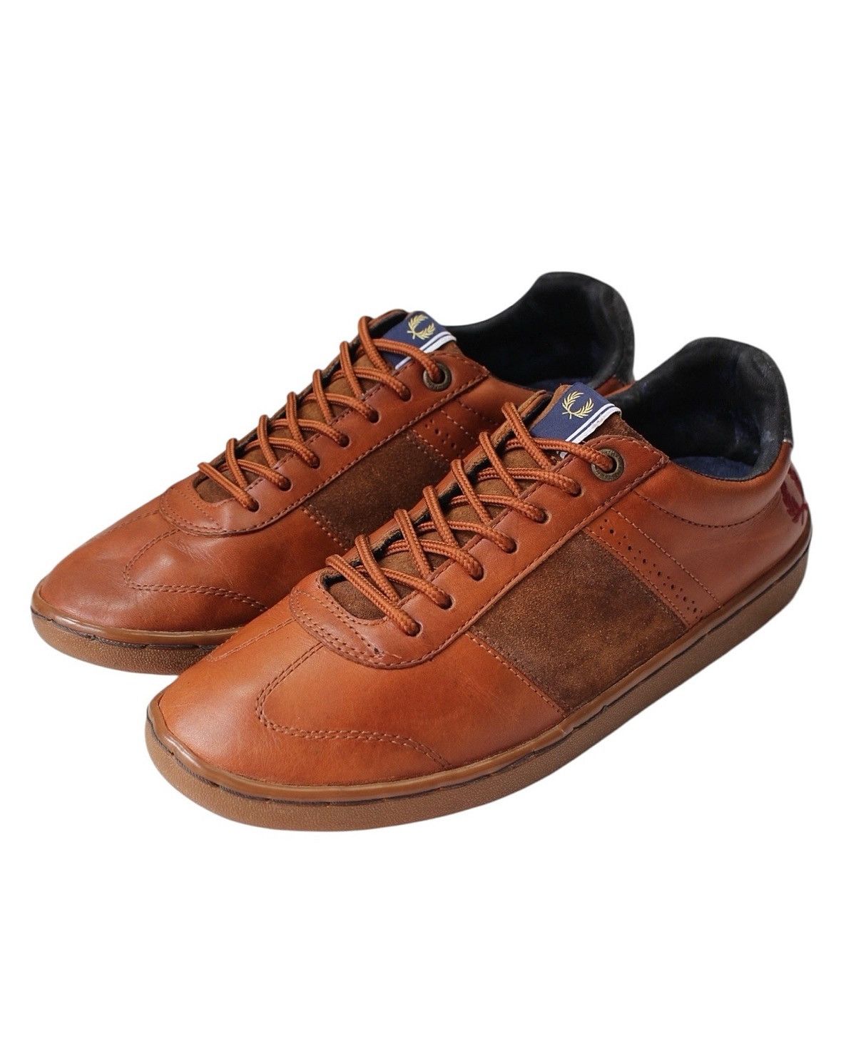 Fred Perry × Vintage 2014 FRED PERRY BRYON LOW LEATHER /SUEDE SNEAKERS Size US 7 / EU 40 - 4 Thumbnail
