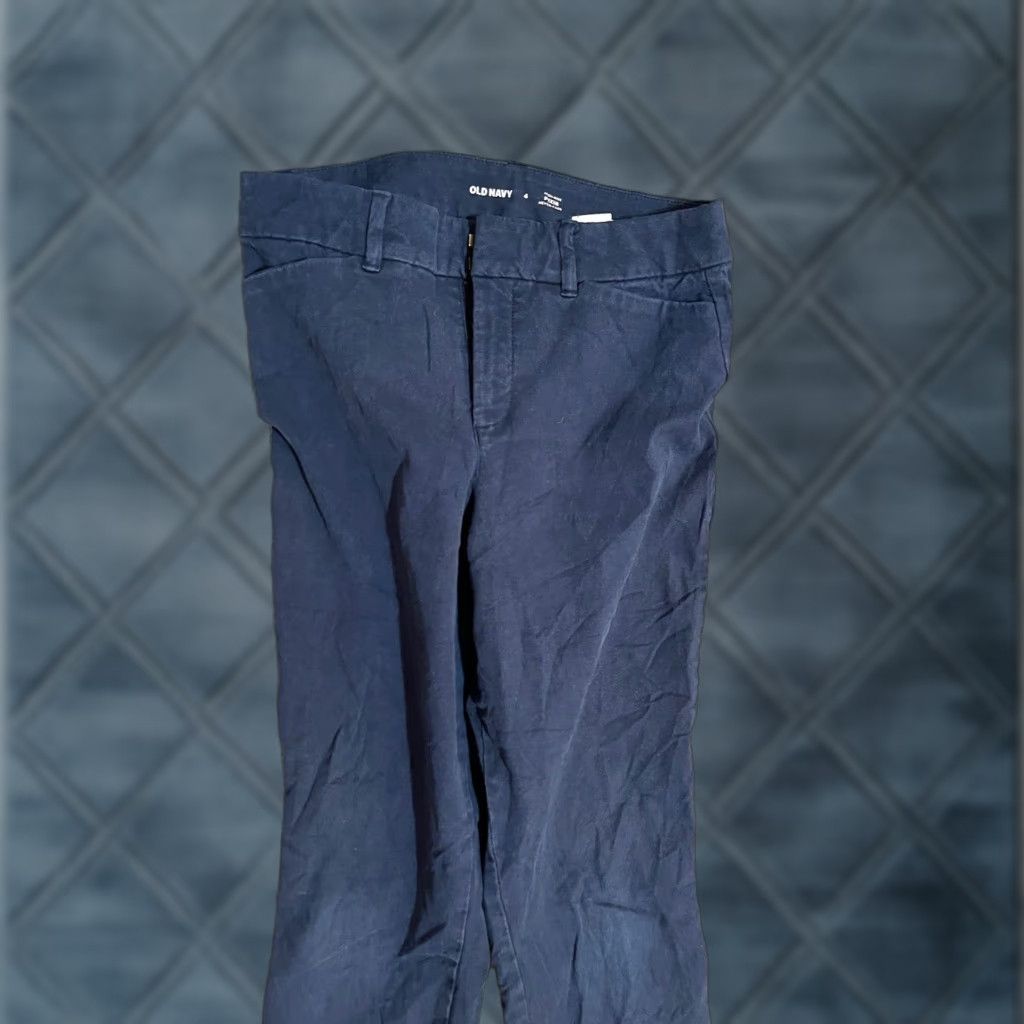 Old Navy Old Navy Pixie Pants Women Size 4 Navy Blue High Rise Secret Slim Pocke Size 27" / US 4 / IT 40 - 1 Thumbnail
