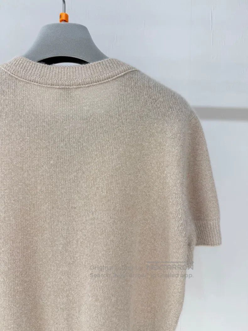 Hermes Hermes Silk Printed Cashmere Short Sleeve Cardigan Size M / US 6-8 / IT 42-44 - 4 Thumbnail