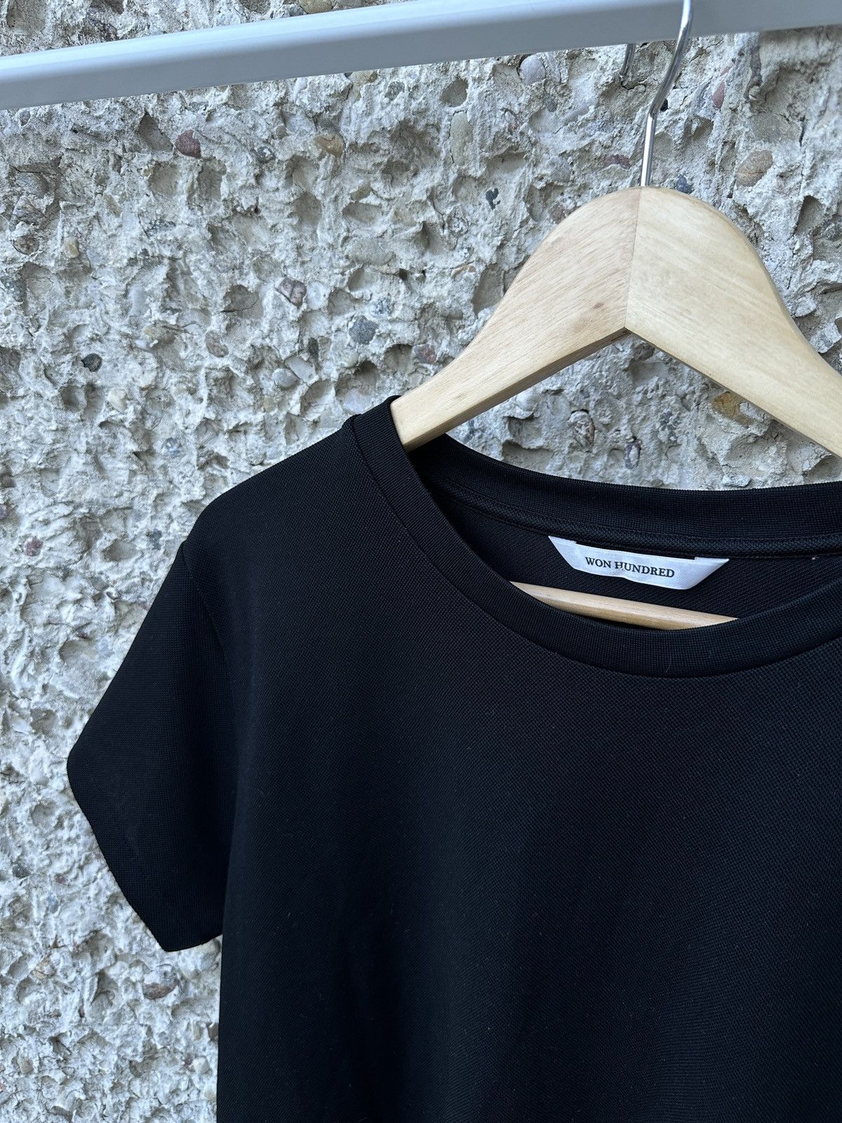 Designer × Won Hundred Won hundred black slim avant garde tee T-shirt Size US L / EU 52-54 / 3 - 3 Thumbnail