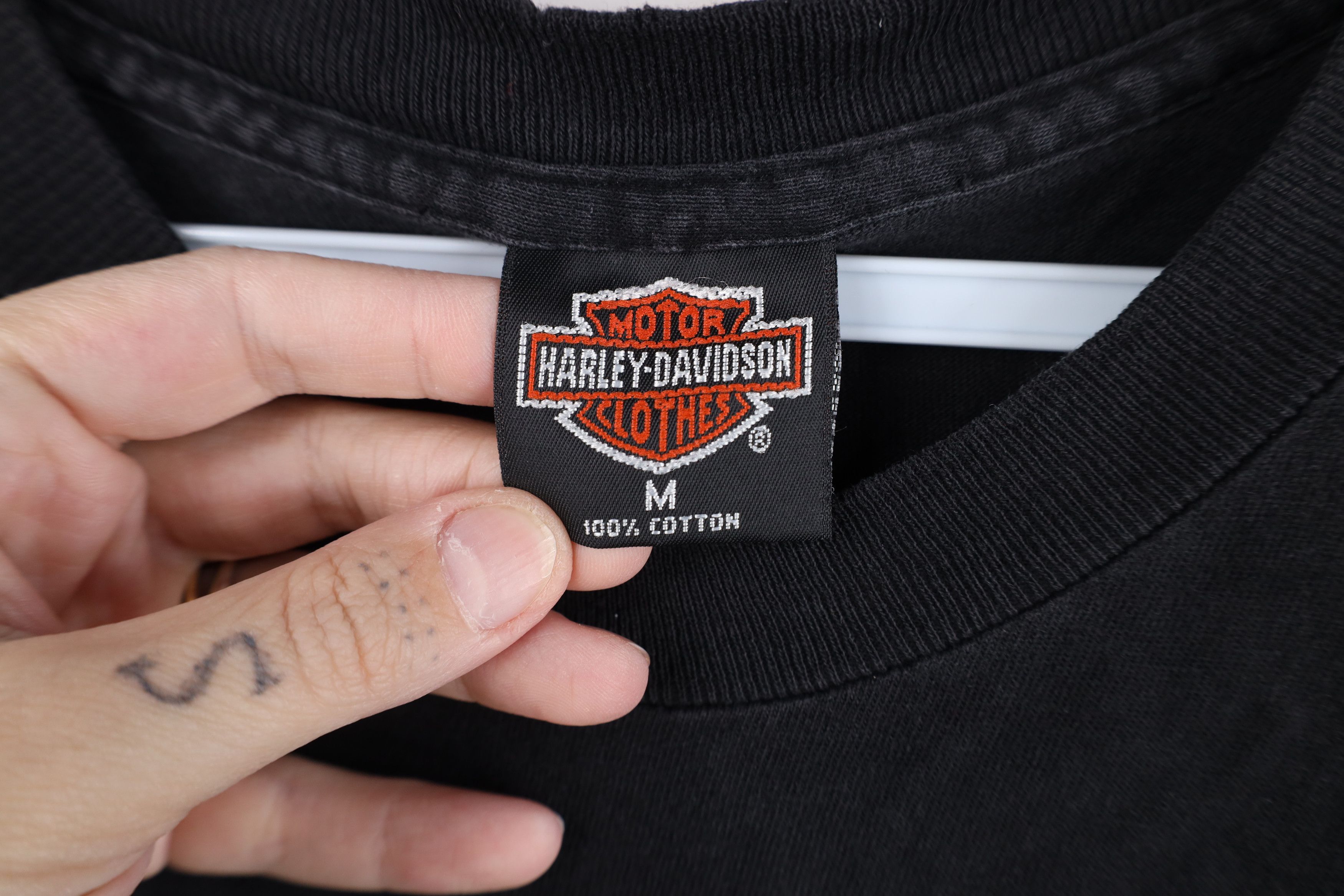 Harley Davidson Vintage 90s Harley Davidson Lightning T-Shirt Black USA Size US M / EU 48-50 / 2 - 8 Thumbnail