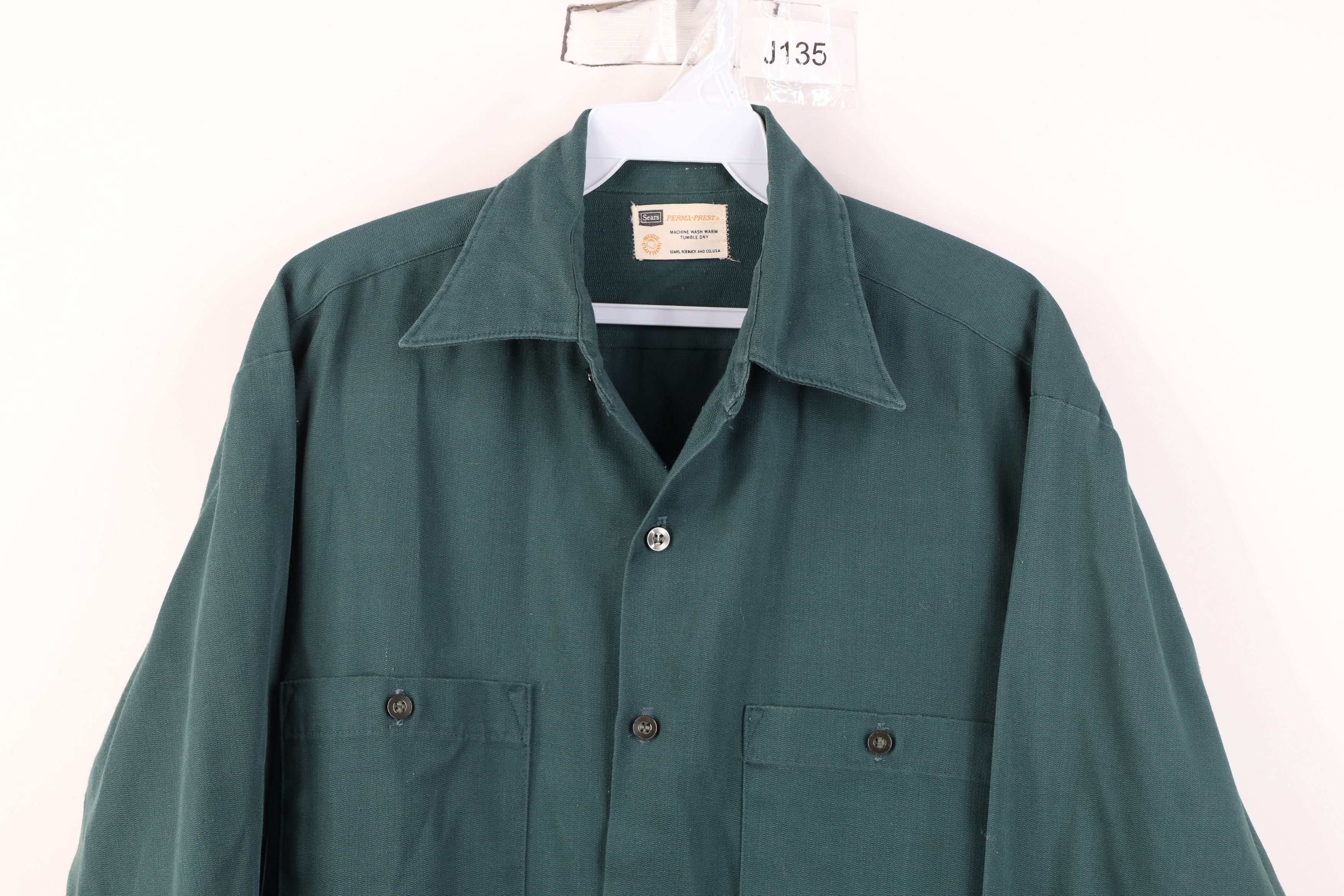 Vintage Vintage 50s Streetwear Mechanic Workwear Button Shirt USA Size US L / EU 52-54 / 3 - 2 Thumbnail