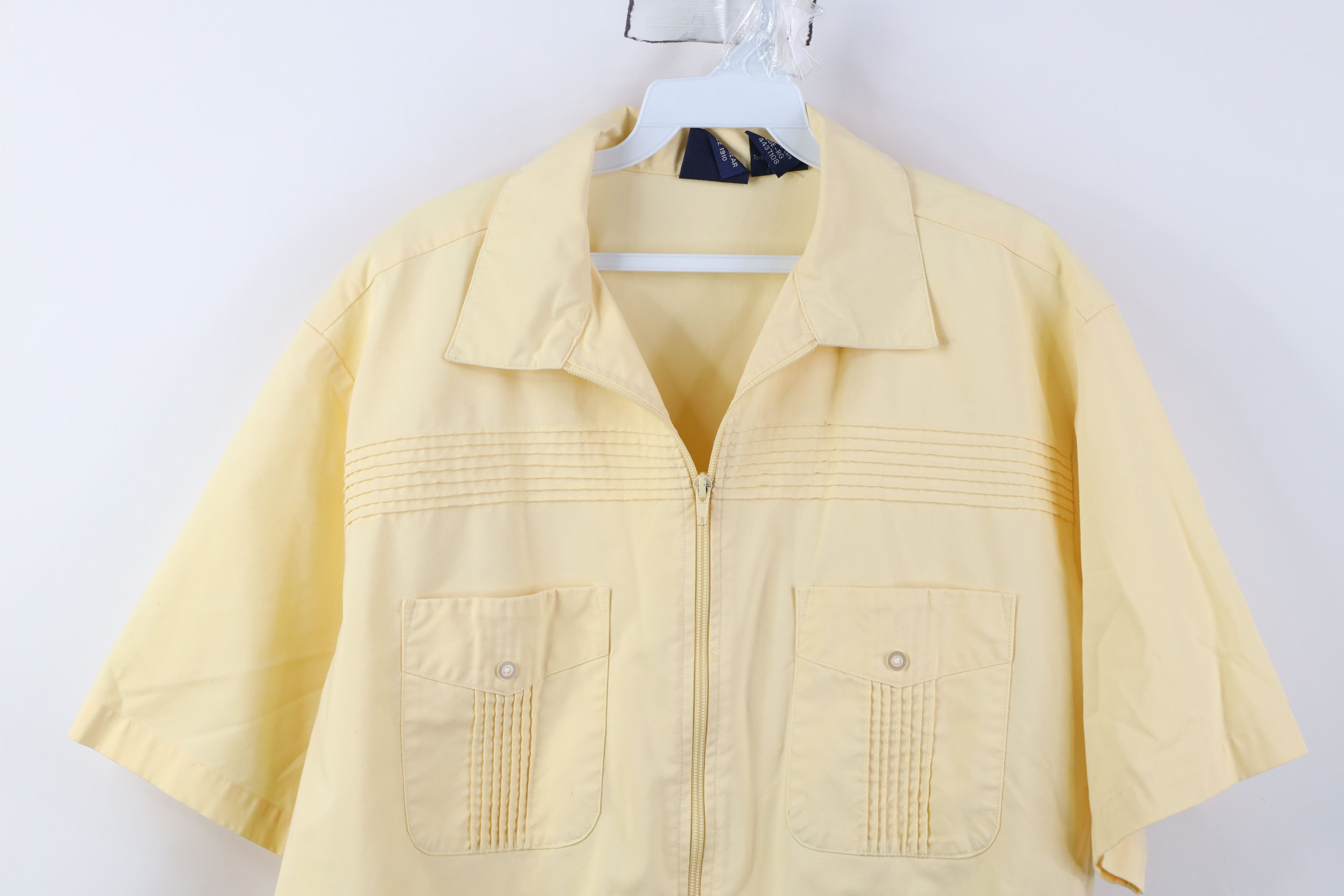 Vintage Vintage 90s Streetwear Short Sleeve Full Zip Shirt Jacket Size US L / EU 52-54 / 3 - 2 Thumbnail
