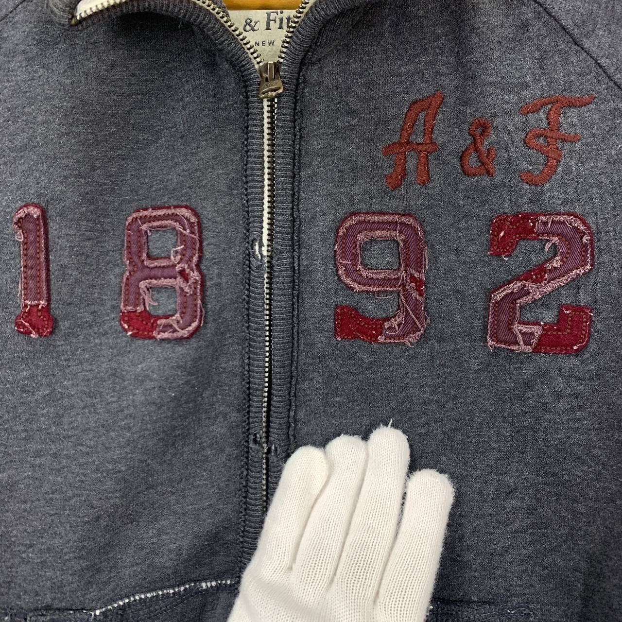Abercrombie & Fitch ABERCROMBIE & FITCH Distress Sweatshirt / Jacket #2315-01 Size US S / EU 44-46 / 1 - 2 Thumbnail